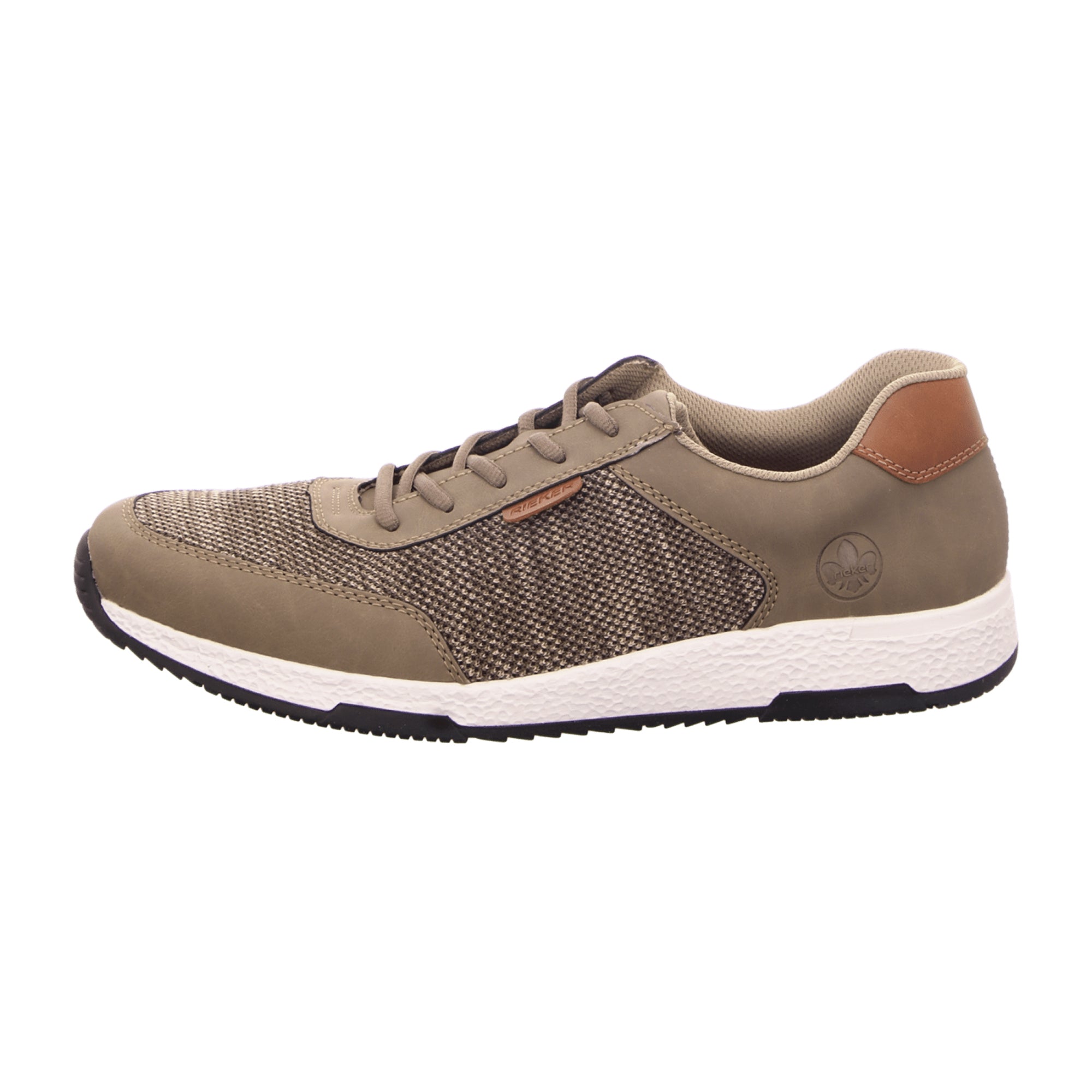 Rieker Terry B94 Men's Beige Comfort Sneakers with Cushioned Insole and Textile Lining