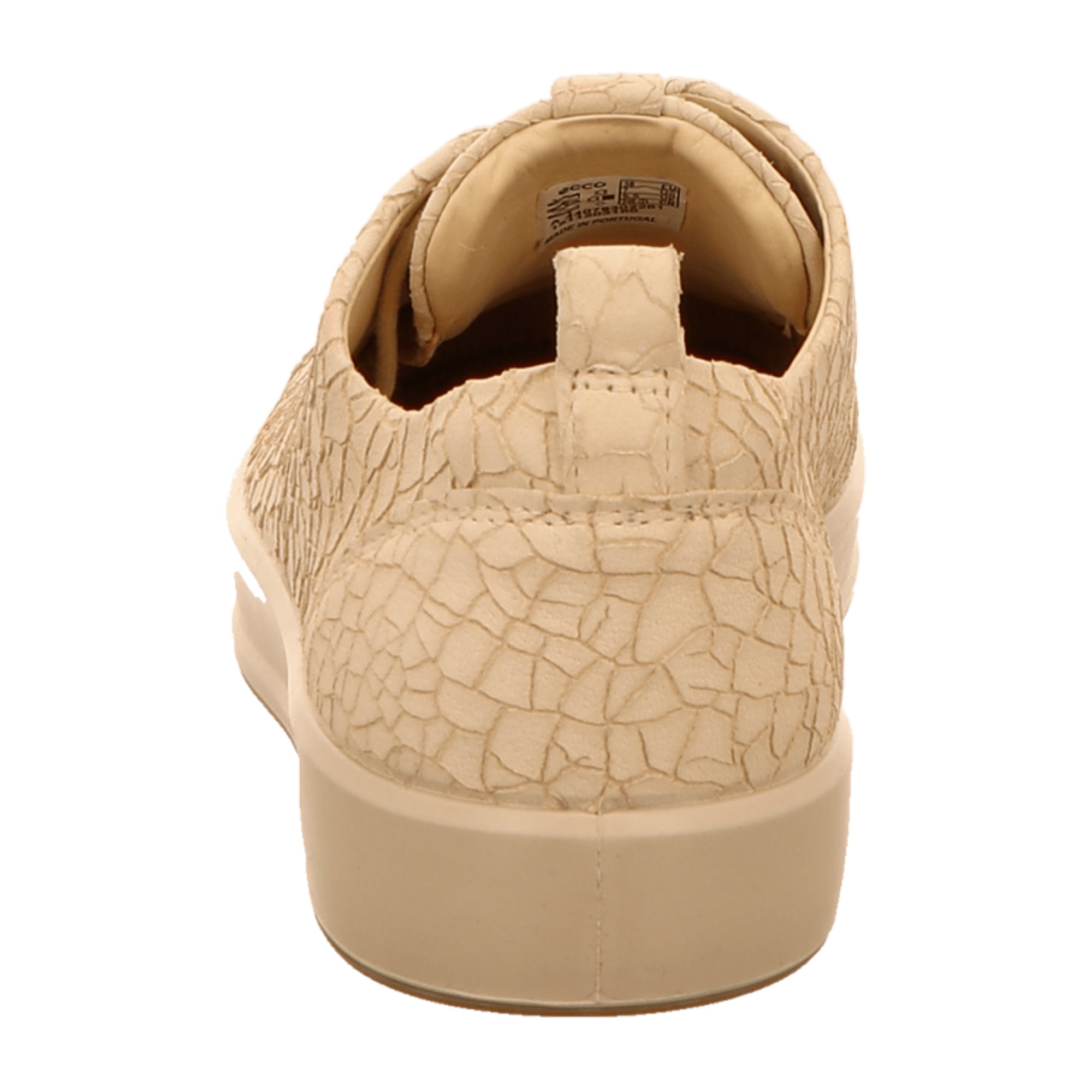 Ecco Soft 8 Ladies Beige Leather Sneakers for Women | Stylish & Comfortable