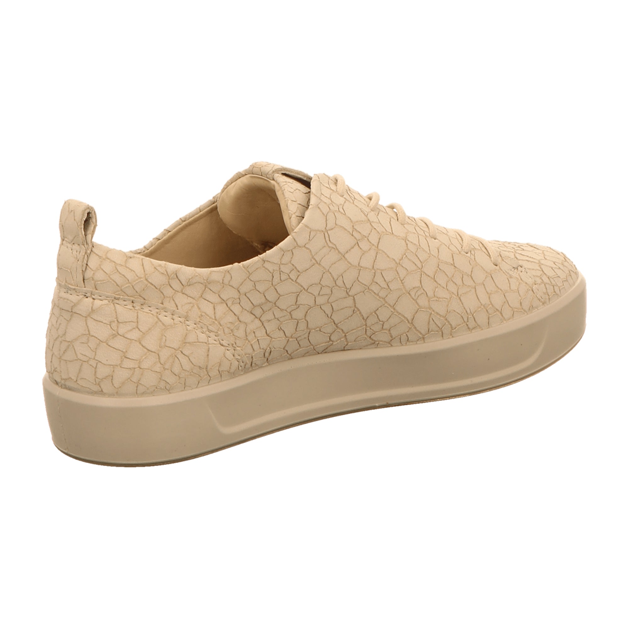 Ecco Soft 8 Ladies Beige Leather Sneakers for Women | Stylish & Comfortable