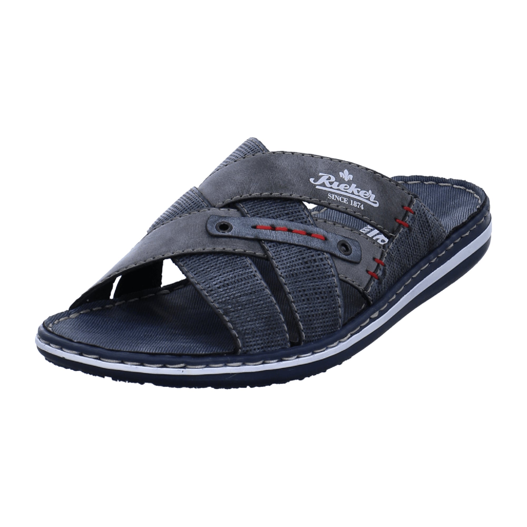 Rieker Black Pantolette Slip-On Sandals Comfortable Lightweight Shock Absorbing
