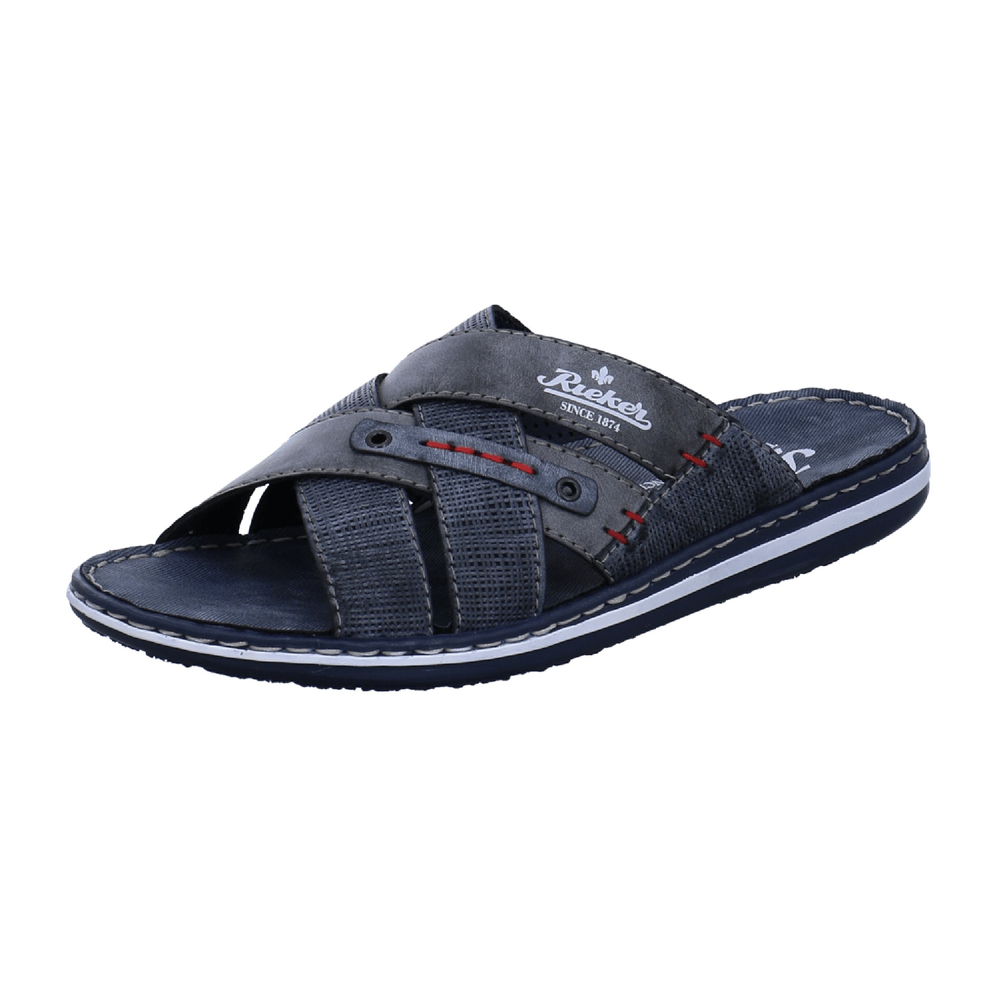 Rieker Black Pantolette Slip-On Sandals Comfortable Lightweight Shock Absorbing