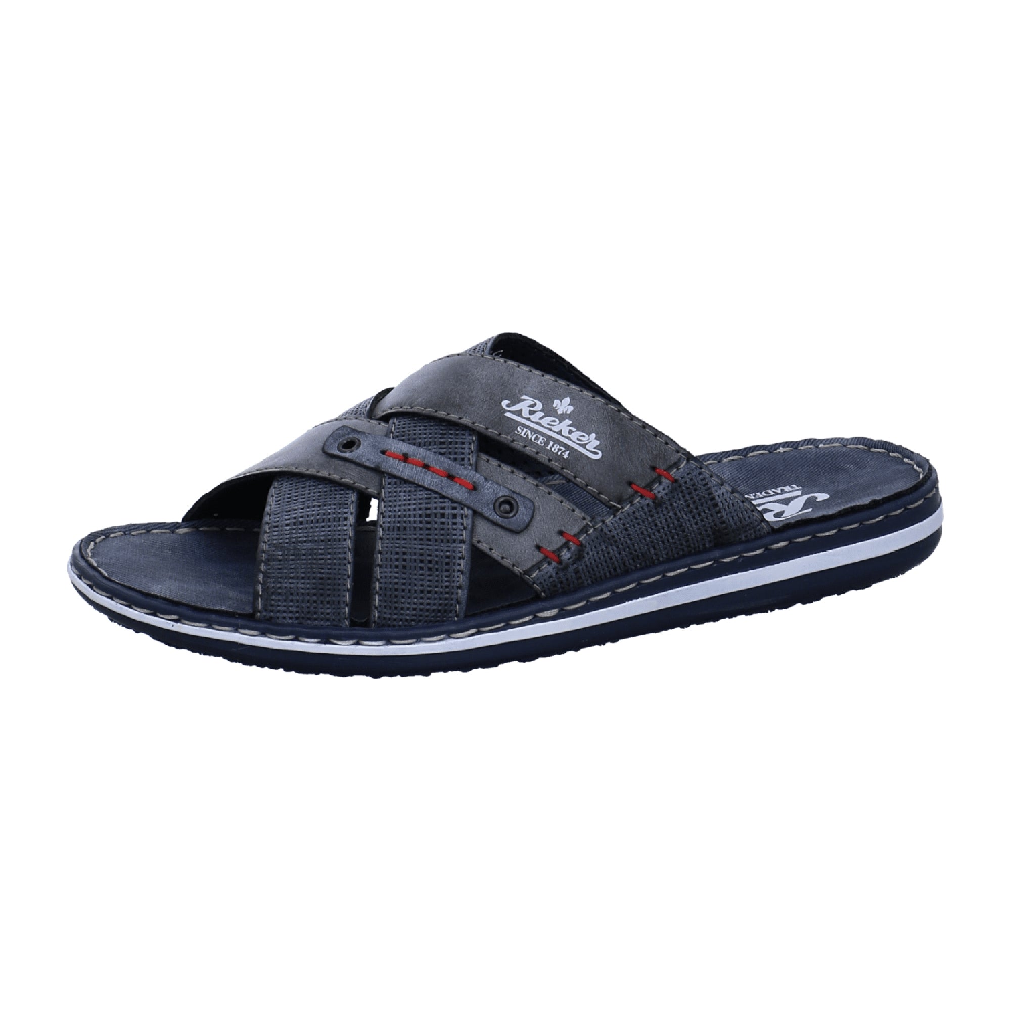 Rieker Black Pantolette Slip-On Sandals Comfortable Lightweight Shock Absorbing