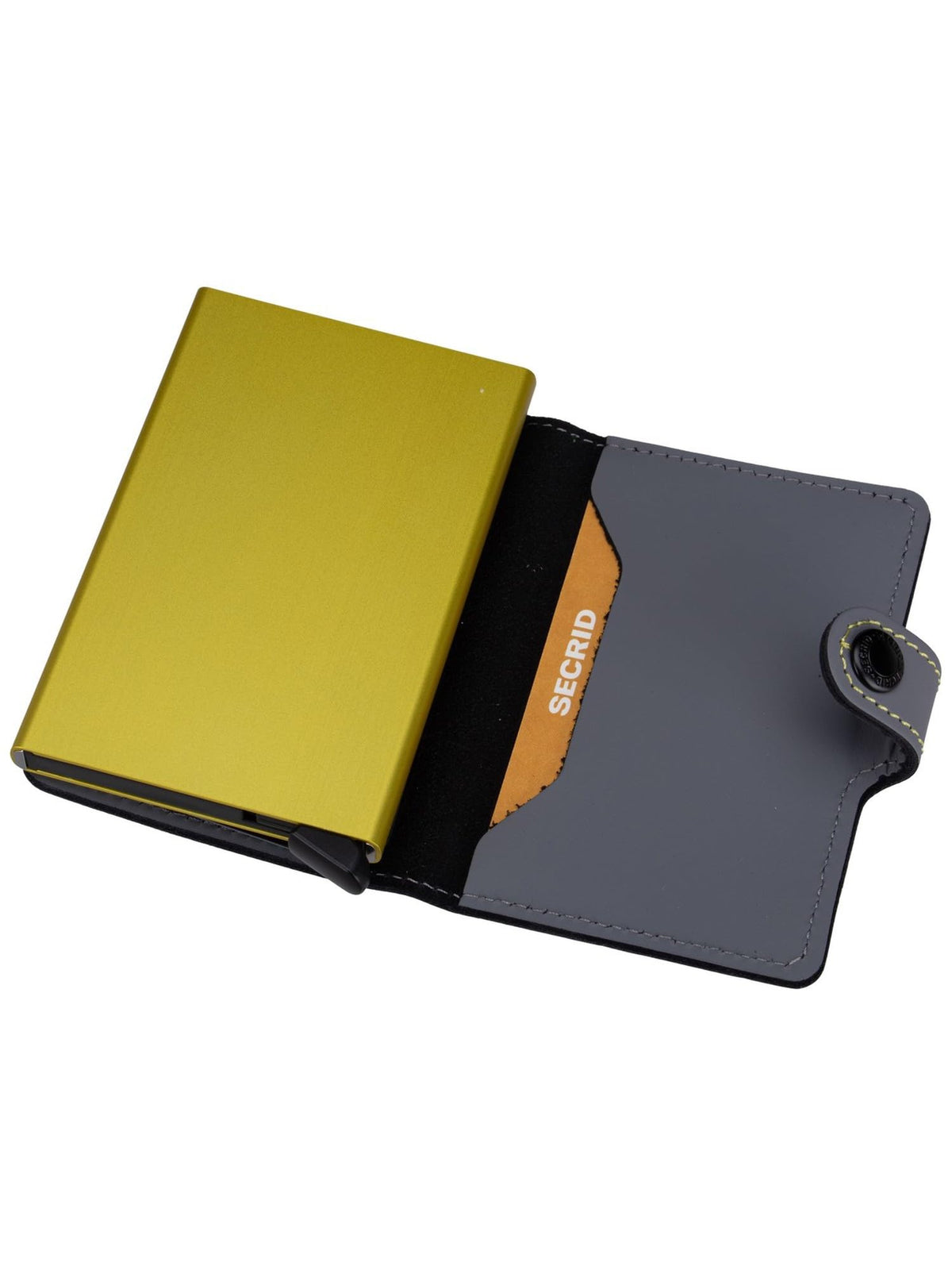 Secrid Card Holder Wallet - Grey-Lime Leather with RFID Protection