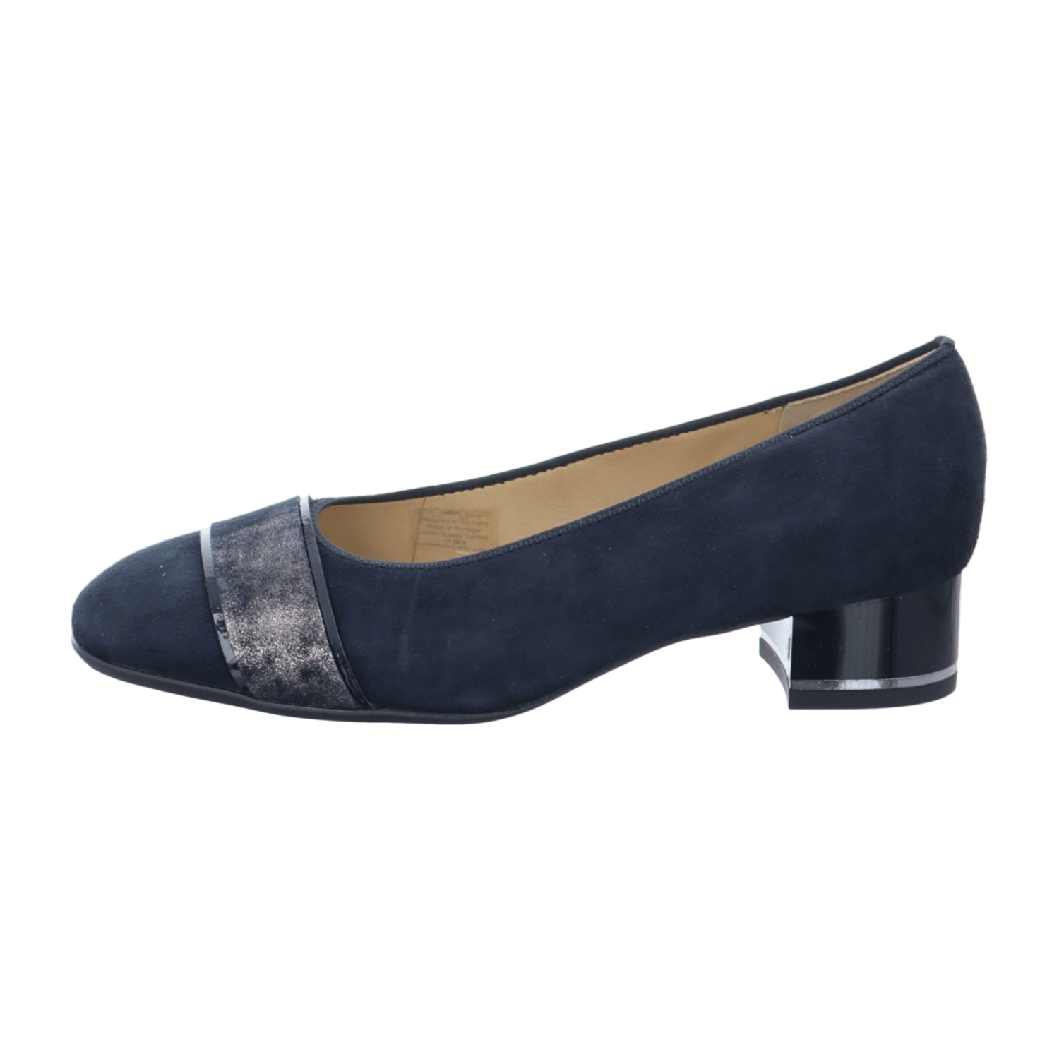 ARA GRAZ GRAZ-H Women's Pumps in Blue Suede with Square Toe and Slip-On Design - Bartel-Shop