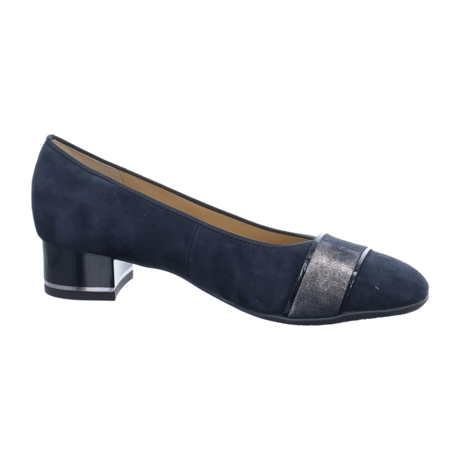 ARA GRAZ GRAZ-H Women's Pumps in Blue Suede with Square Toe and Slip-On Design - Bartel-Shop