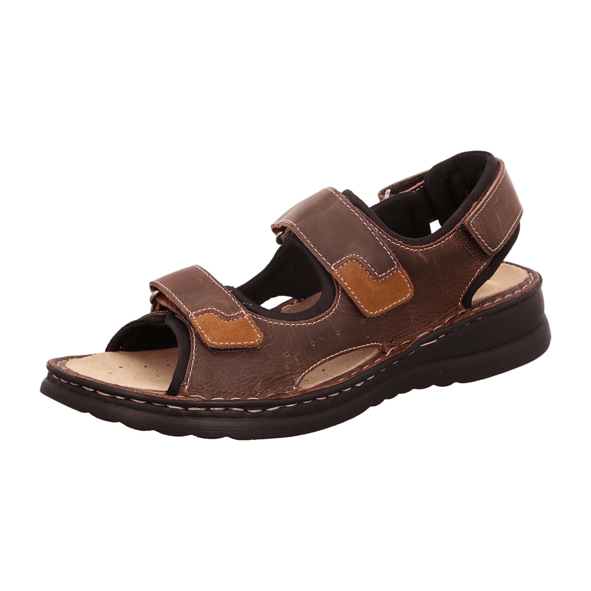 Rohde Men's Brown Trekking Sandals with Adjustable Straps and Leather Insole