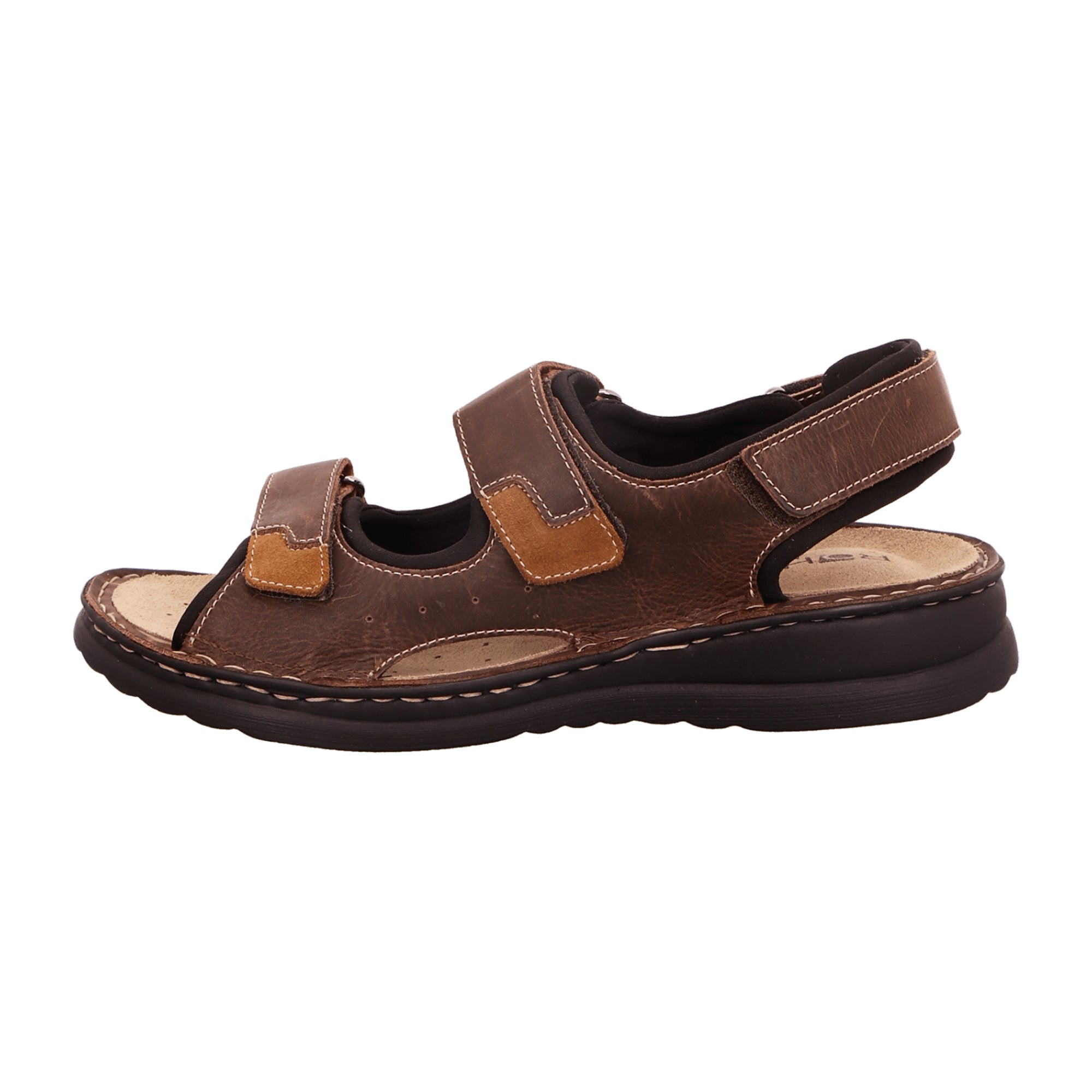 Rohde Men's Brown Trekking Sandals with Adjustable Straps and Leather Insole