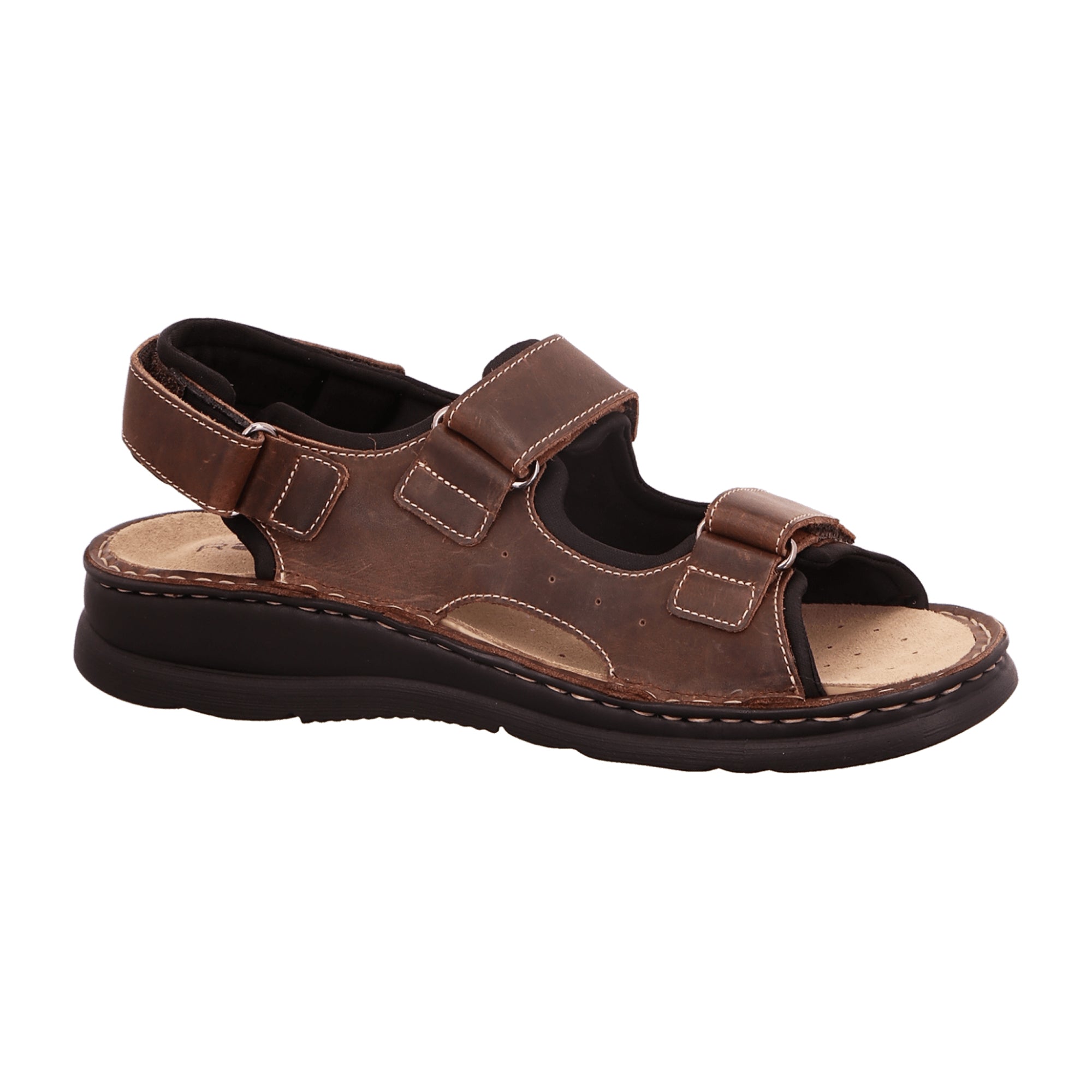 Rohde Men's Brown Trekking Sandals with Adjustable Straps and Leather Insole