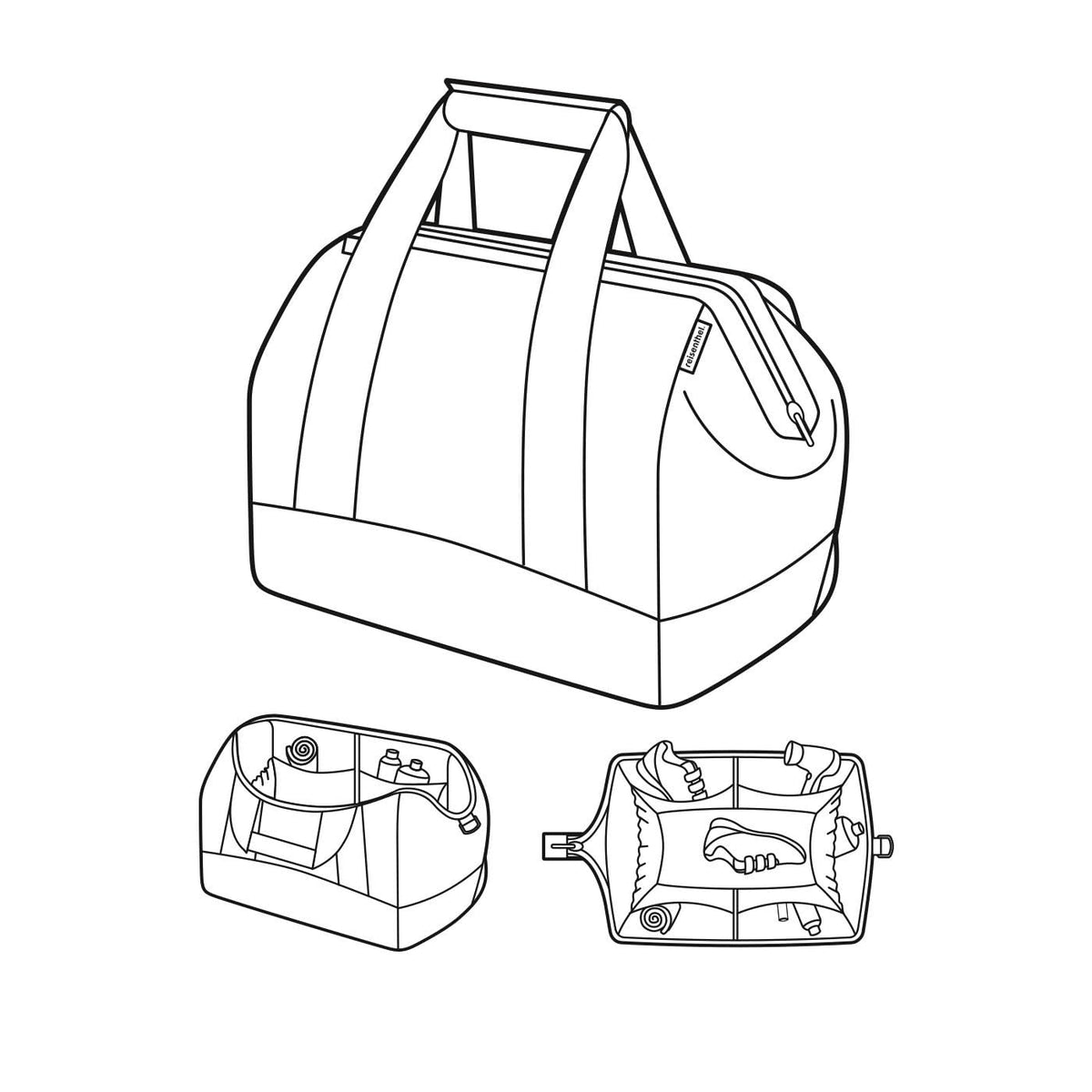 reisenthel MT7054 Allrounder L Signature Bag Black Water-Repellent Travel Duffle