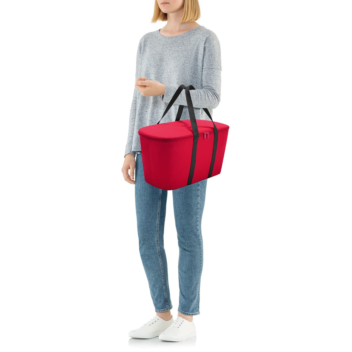 reisenthel Coolerbag Red - Insulated Polyester Cooler Bag for Picnic & Shopping