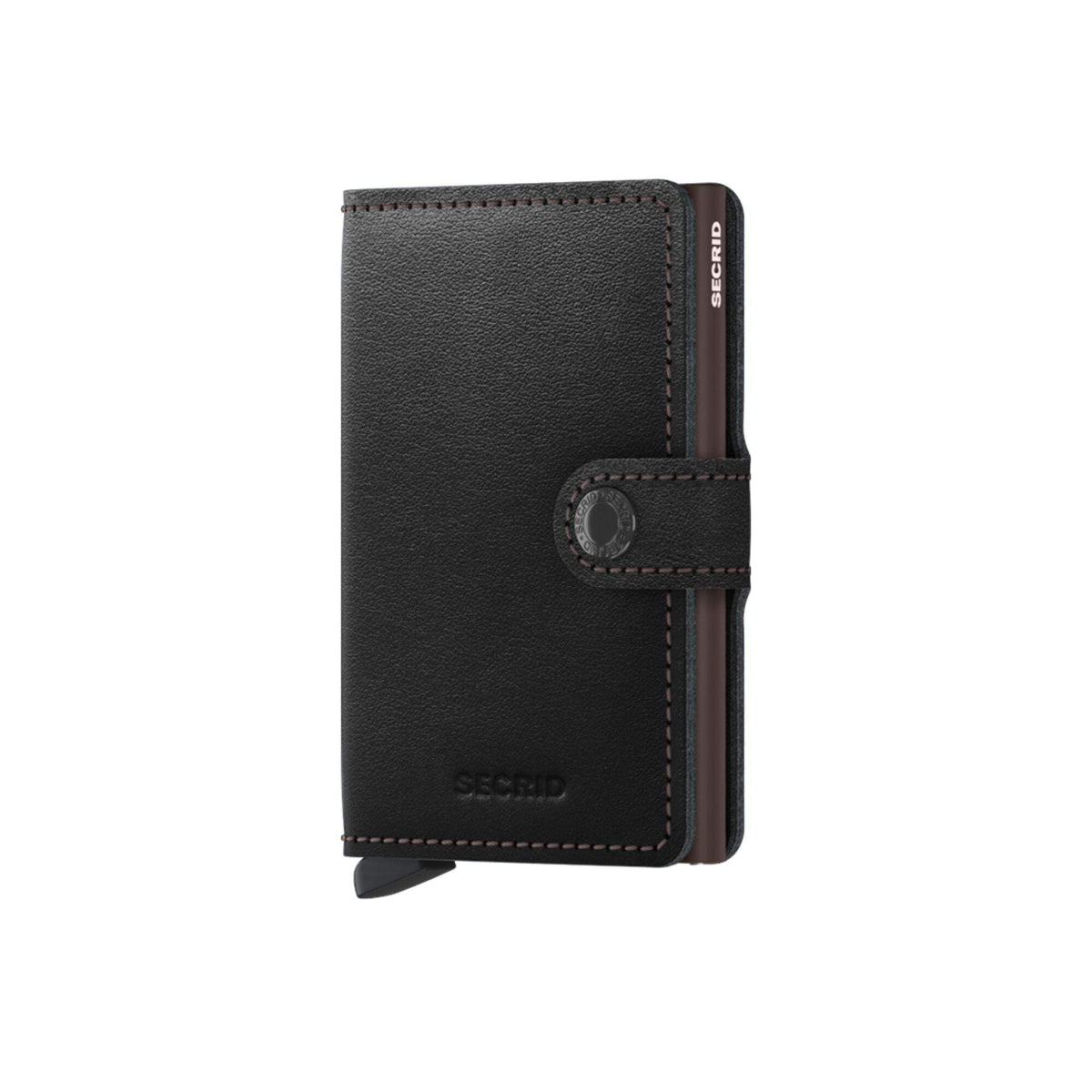 Secrid Miniwallet RFID Protected Wallet - Black Brown Leather for Men and Women