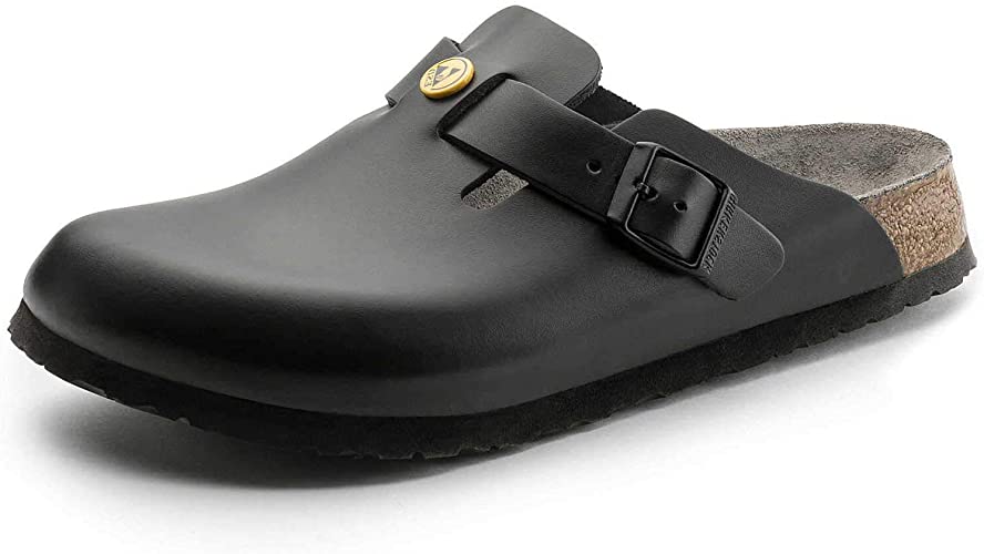 Birkenstock Boston Antistatic Narrow black Natural leather - Bartel-Shop