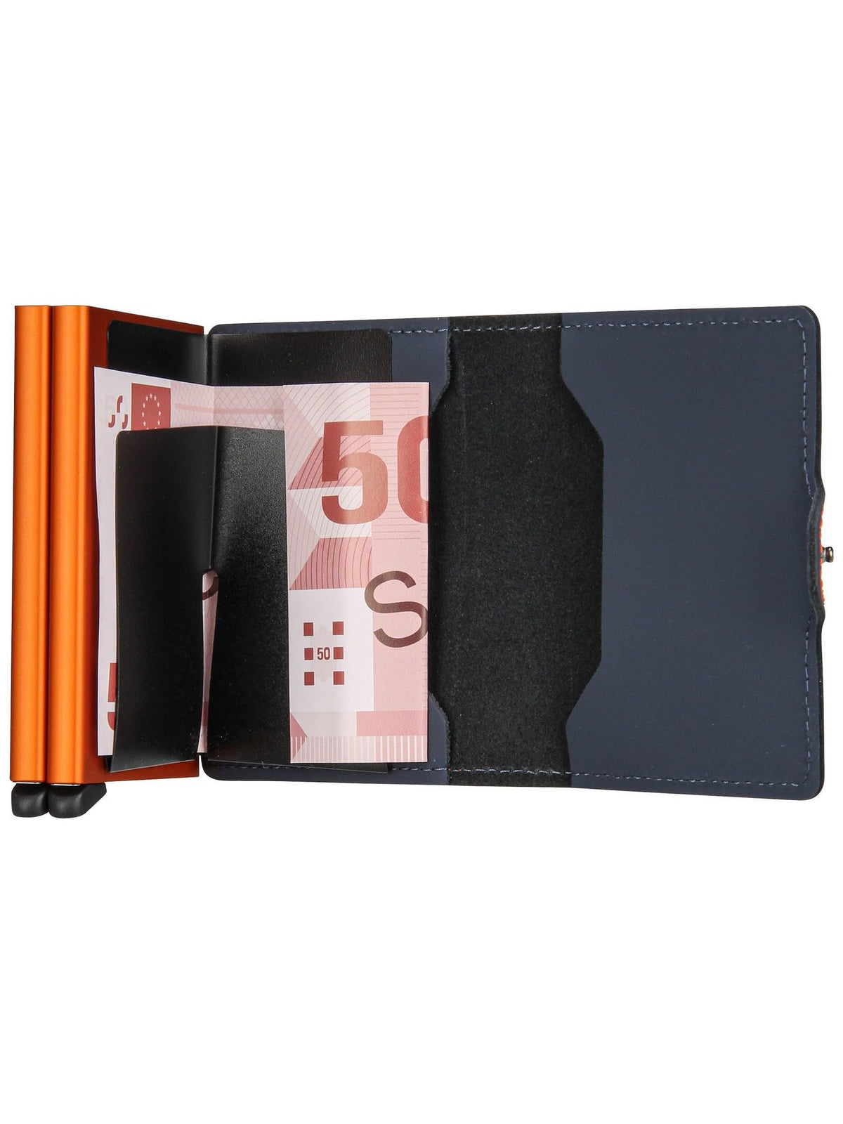 Secrid Twinwallet Matte RFID Wallet - Blue Leather Card Holder