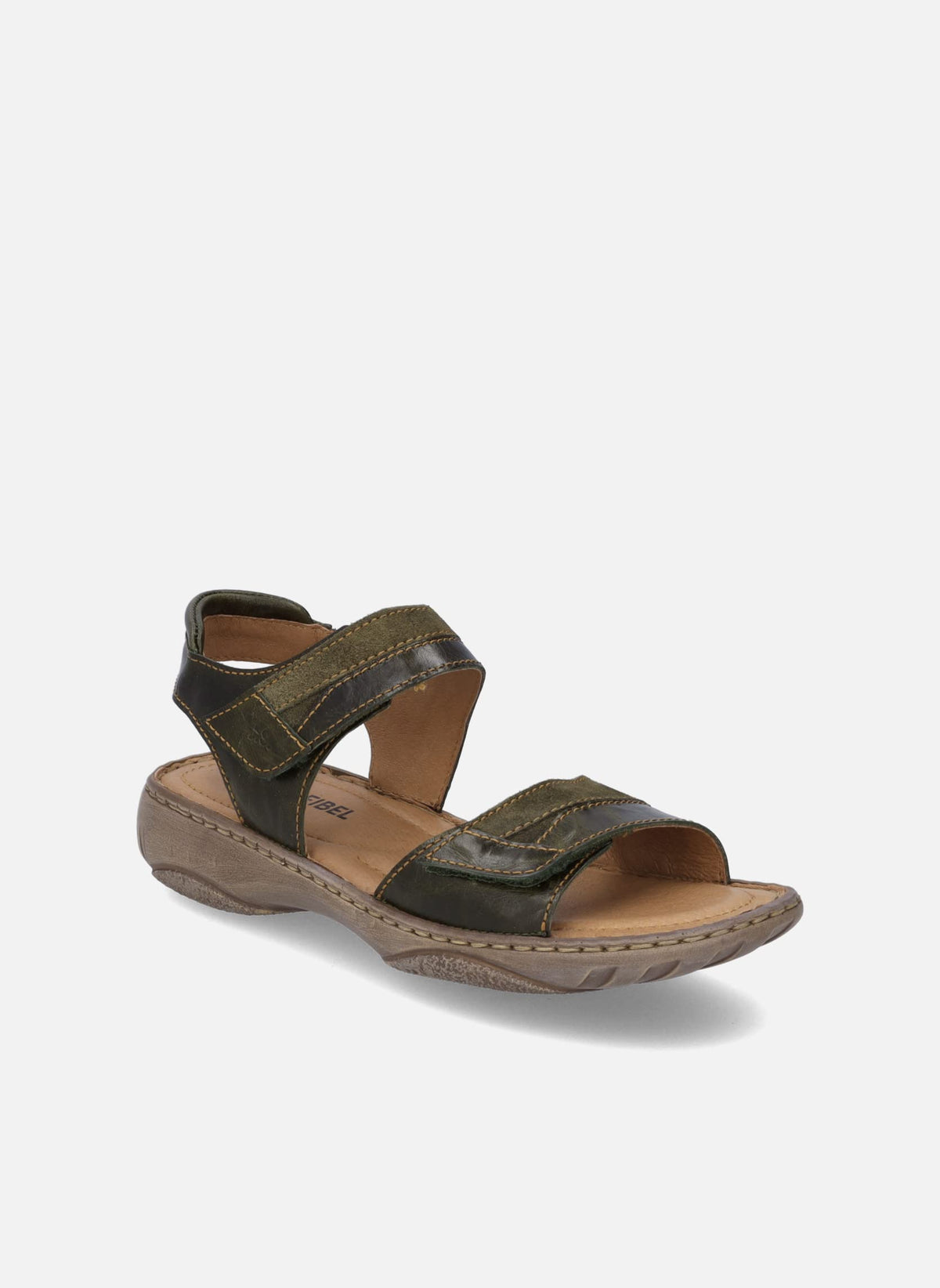 Josef Seibel Women Sandals Leather Moos Green Size 41 EU Klettverschluss