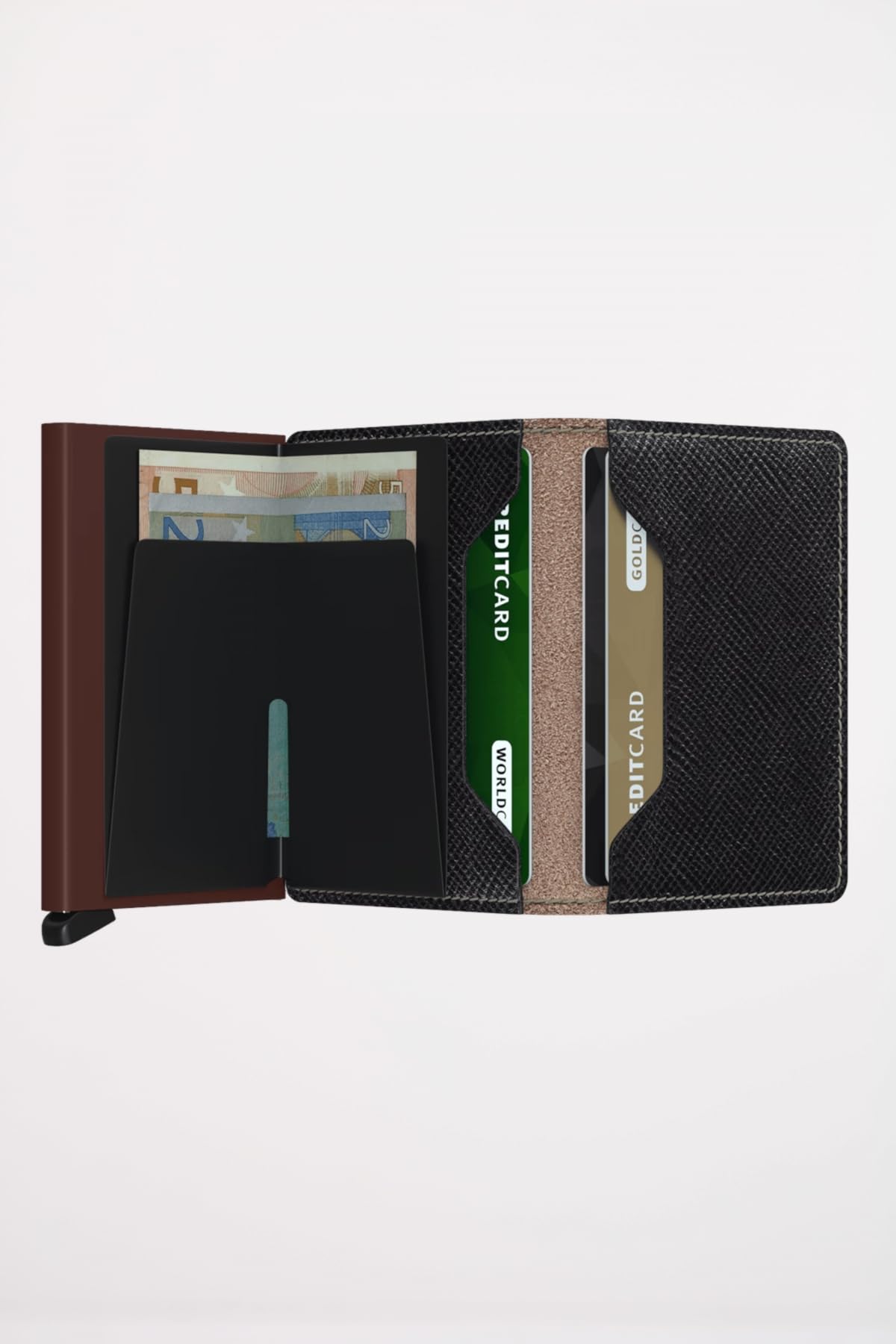 Secrid Slimwallet RFID Brown Leather Wallet - Adults Casual