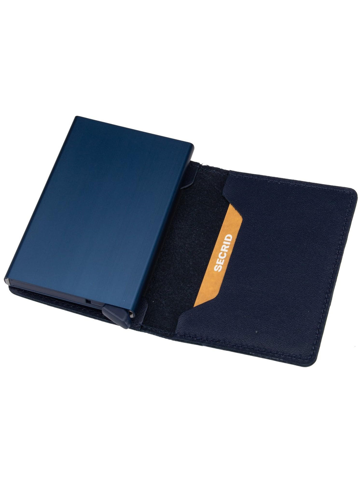 Secrid Slimwallet Original Wallet - Navy Leather Card Holder