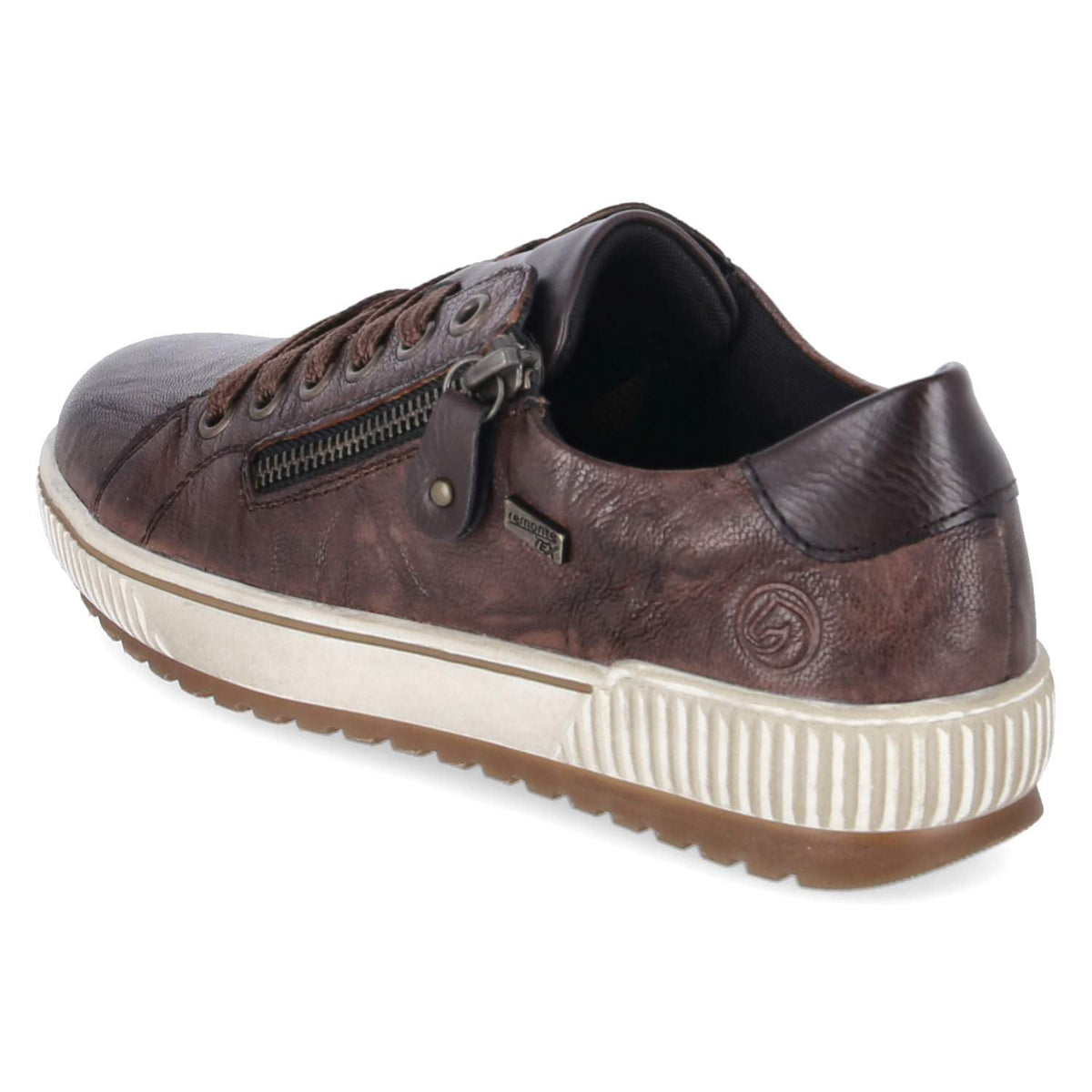 Remonte Women Low-Top Sneakers Leather Brown Size 38 EU RemonteTEX