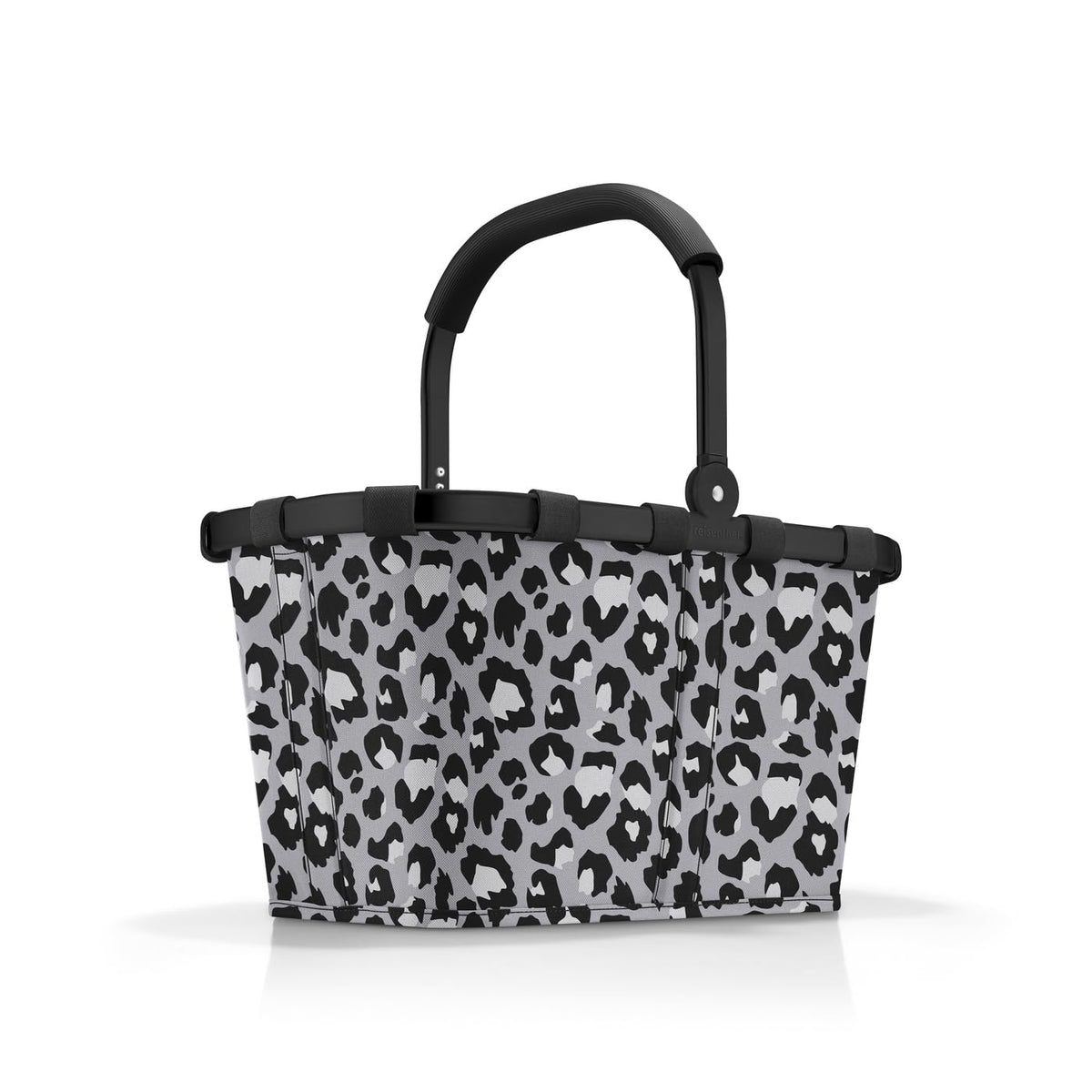 reisenthel carrybag Frame Leo Nero - Stable Shopping Basket with Inner Pocket, Polyester