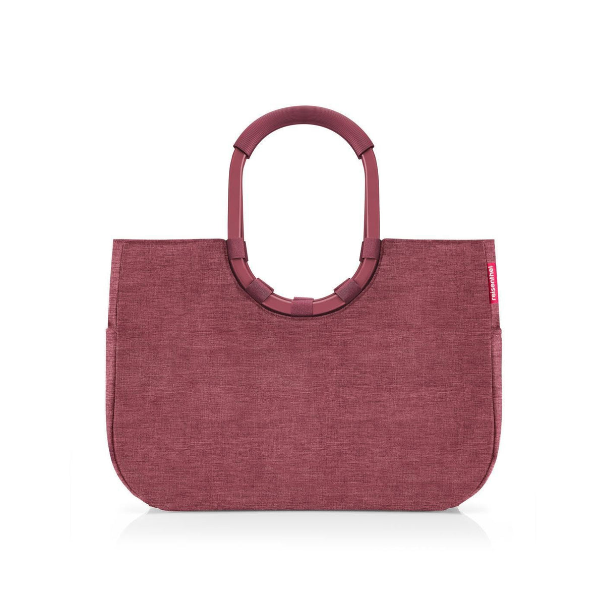 reisenthel loopshopper L Twist Maroon - Stable Shopping Bag with Pockets from Recycled PET