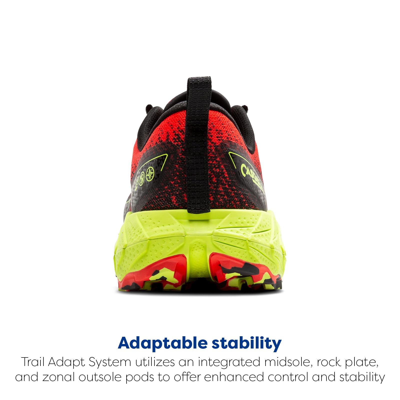 Brooks Cascadia 18 Men's Trail Running Shoes Lightweight Flexible Cherry Tomato Lime Black