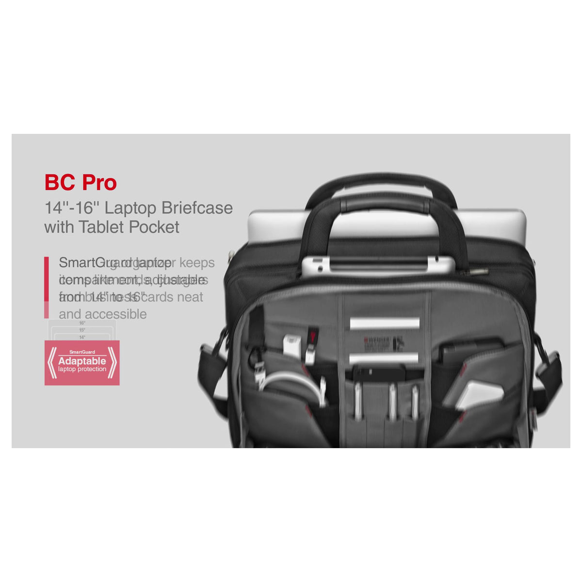 Wenger BC Pro 14-16 Inch Laptop Briefcase Black Polyester