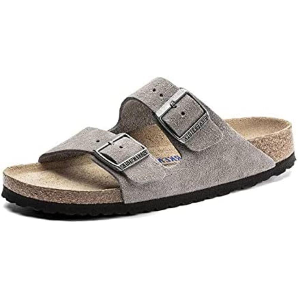 Birkenstock Arizona Regular Mules light gray Suede - Bartel-Shop