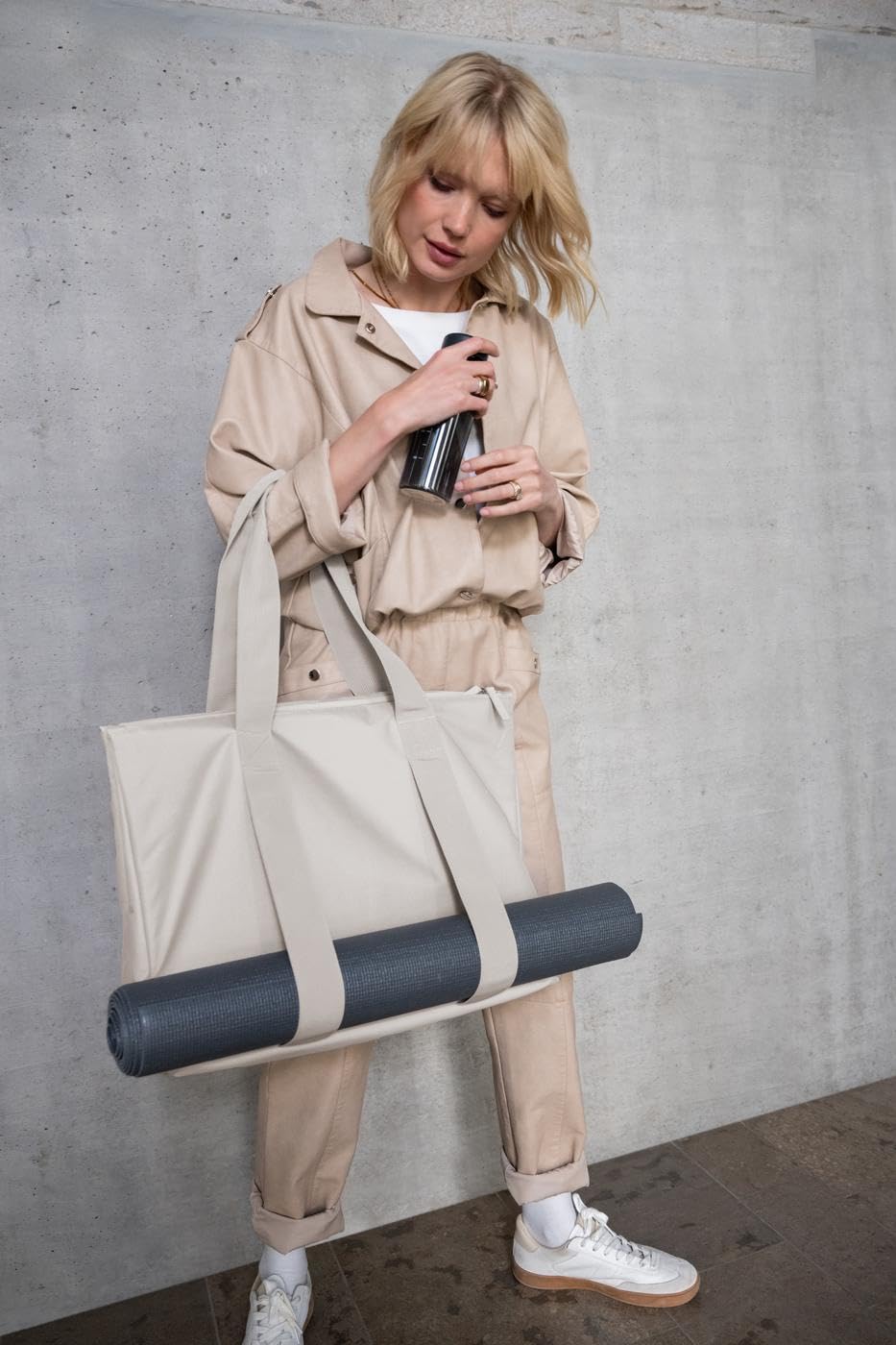 reisenthel Sportshopper Mix Stone - Foldable Water-Repellent Shopping Bag