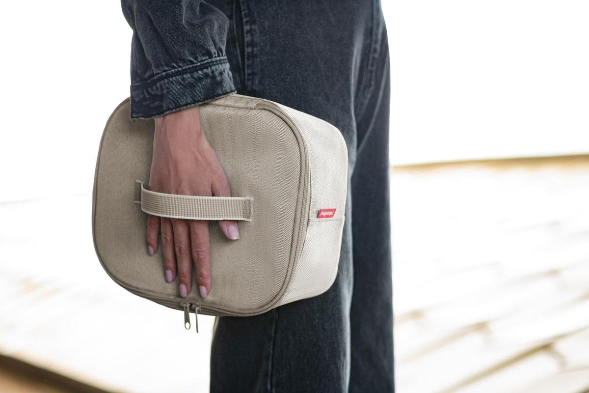 reisenthel coolerbag M Pocket Cooler Bag - Recycled PET Herringbone Sand