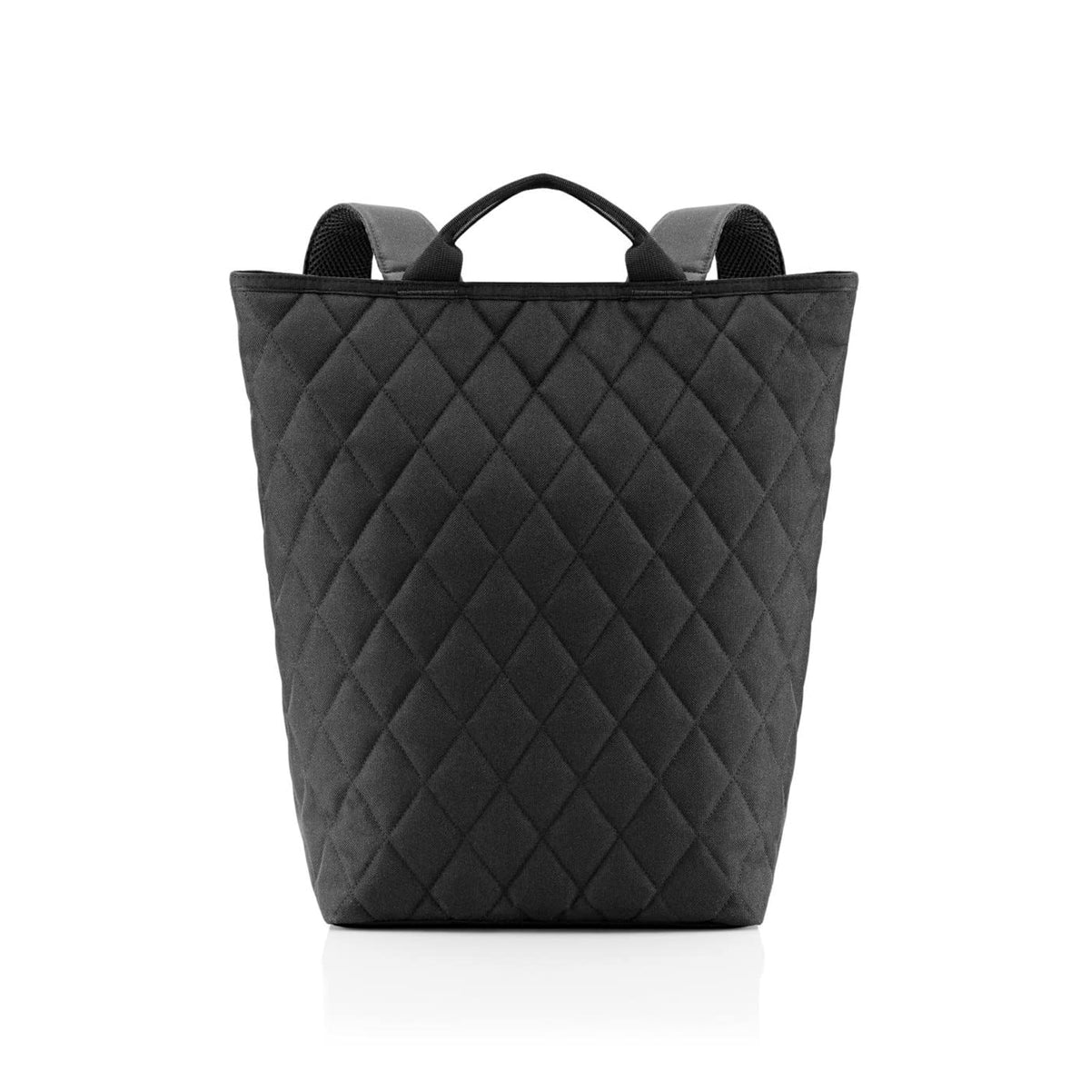 reisenthel Rhombus Black Shopper-Backpack - Women's Casual Daypack with Laptop Compartment