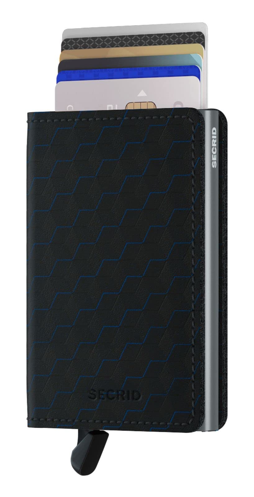 Secrid Slimwallet Black-Titanium Wallet - Slim Polyester Design