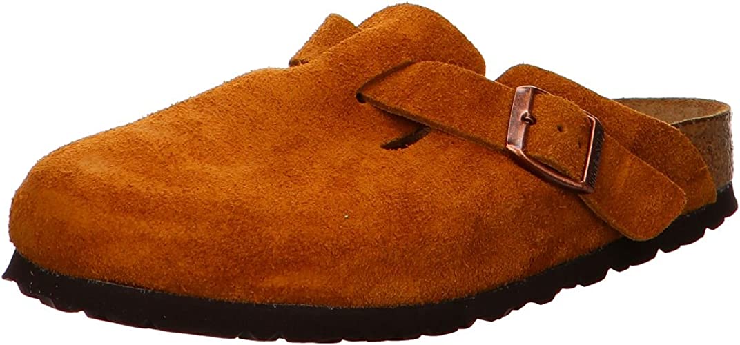 Birkenstock Boston Clogs Narrow brown Suede - Bartel-Shop