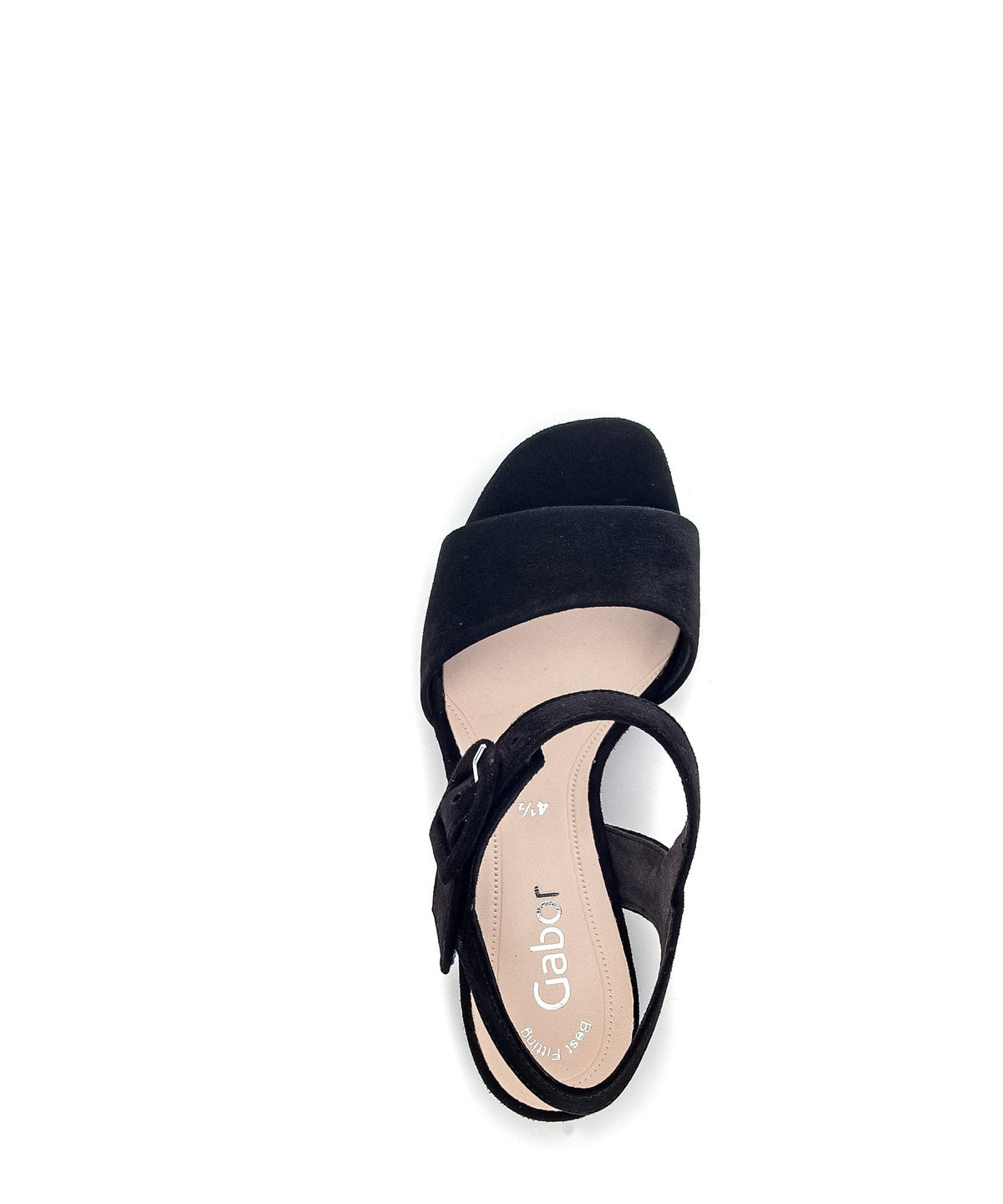 Gabor Women Sandals Black Textile Leather Size 6.5 UK