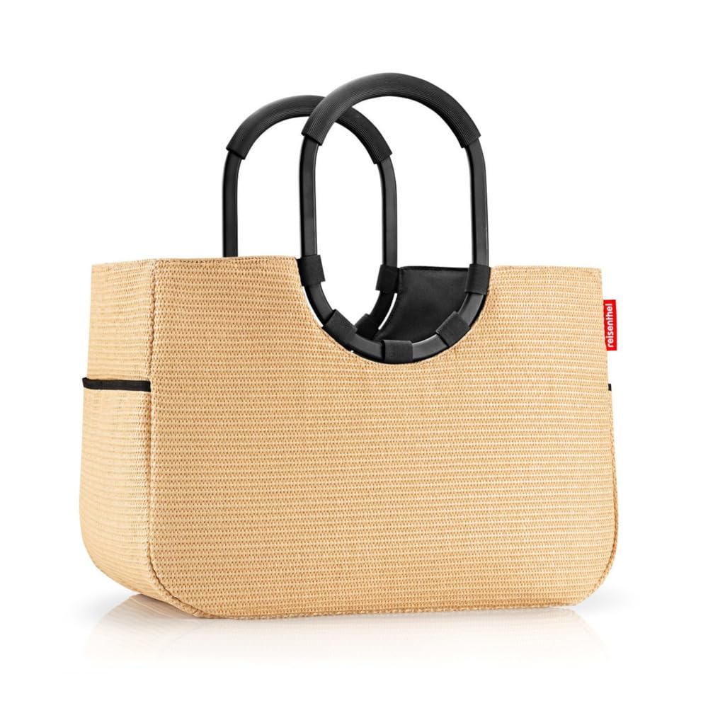 reisenthel loopshopper L Shopping Bag - Frame Raffia Black Polyester