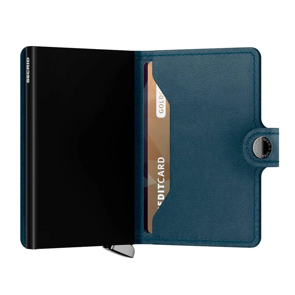 Secrid Emboss Lines Premium Mini Wallet Black Leather - RFID Protected