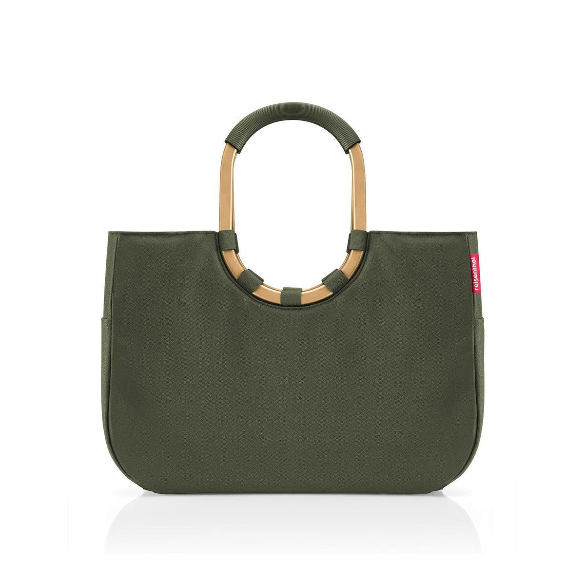 reisenthel loopshopper L Forest Gold - Recycled PET Shopping Bag with Zip Pockets