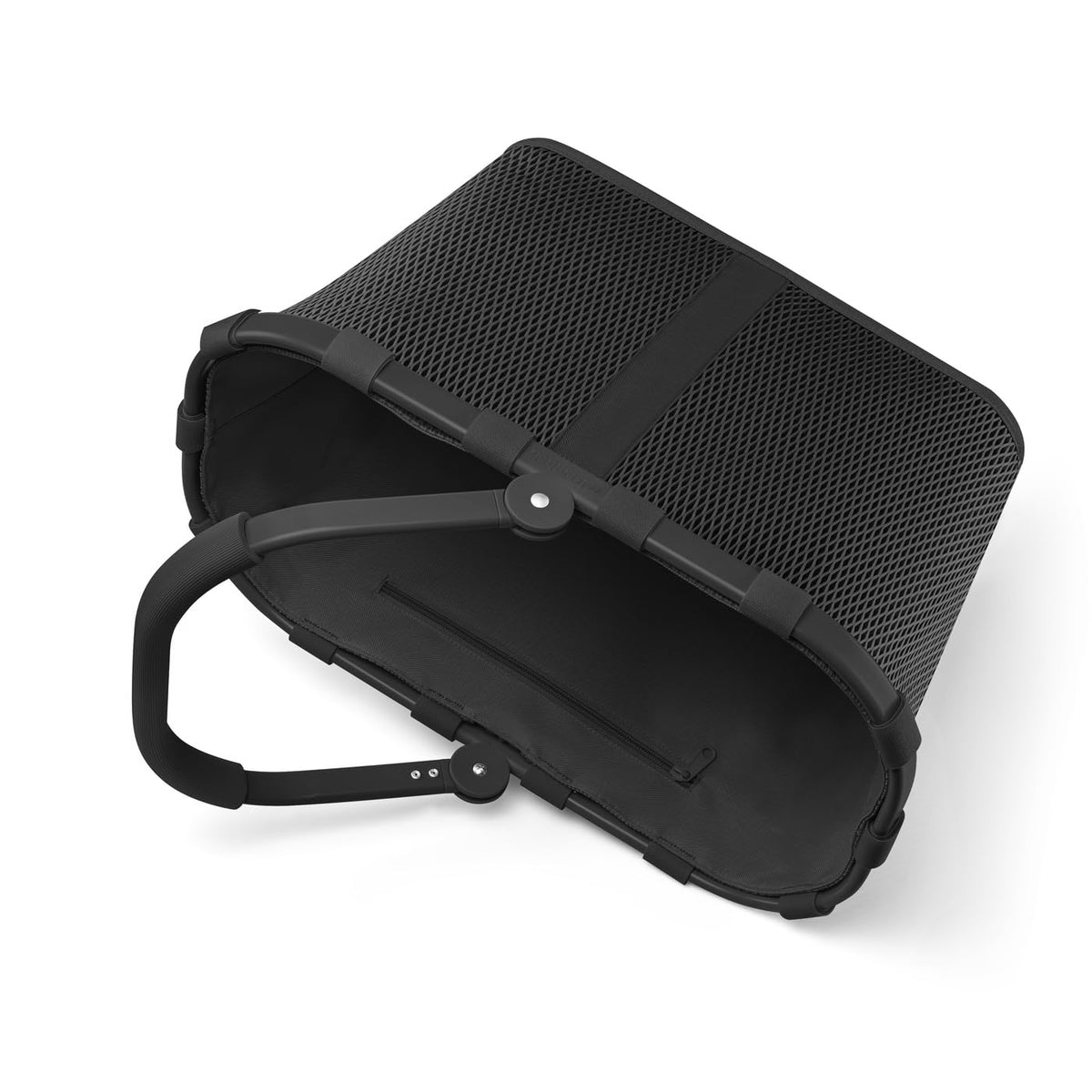 reisenthel carrybag frame mesh black - Stable Shopping Basket with Inner Pocket