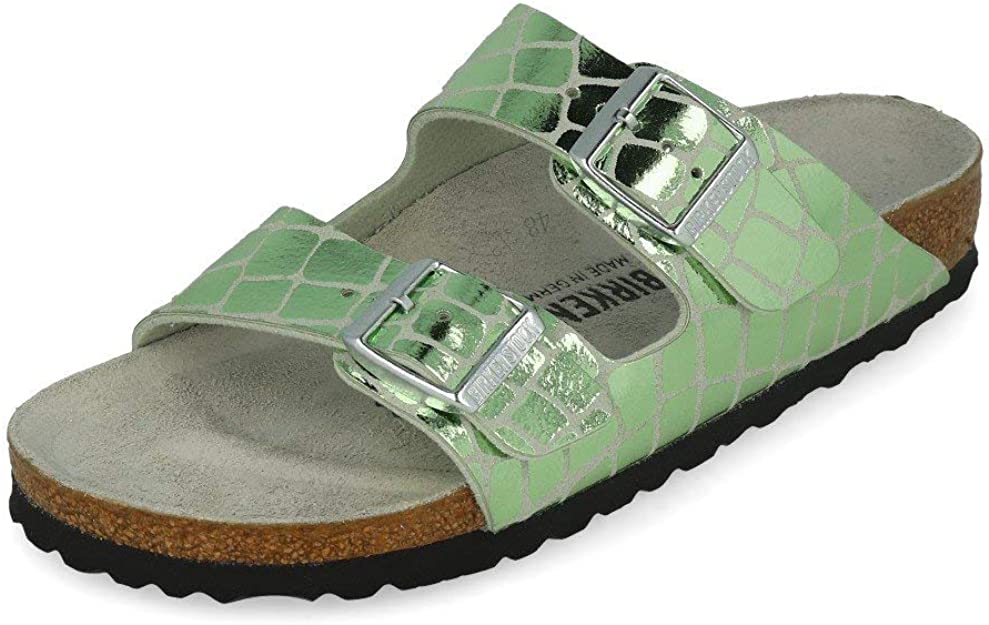 Birkenstock Arizona slim mules green Microfiber - Bartel-Shop