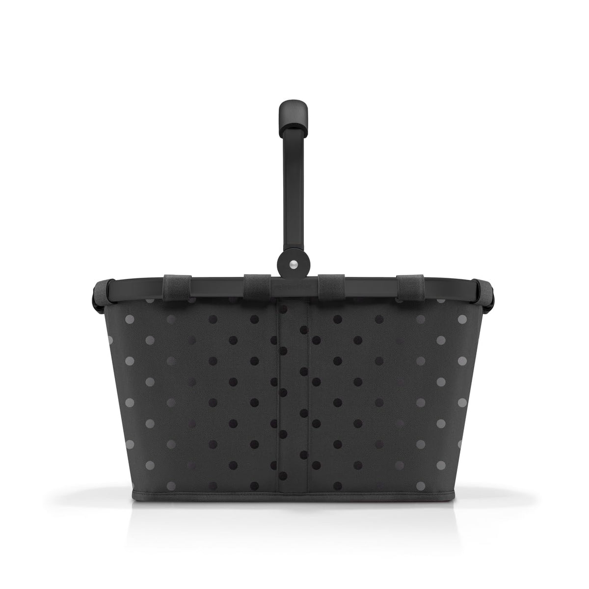 reisenthel carrybag Frame Glossy Dots Black - Stable Shopping Basket with Inner Pocket