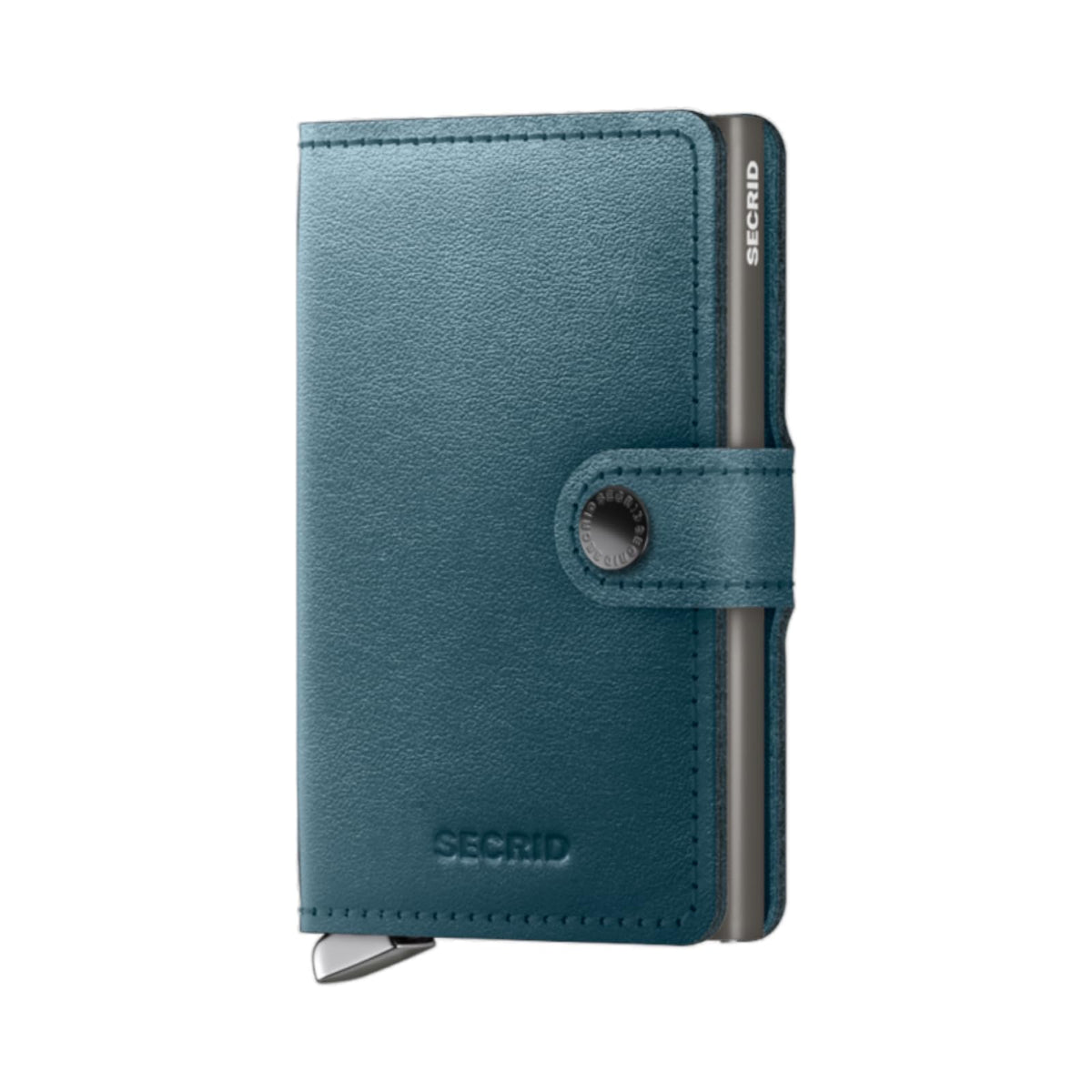 Secrid Miniwallet Premium RFID Wallet - Teal Leather Card Holder for Men & Women