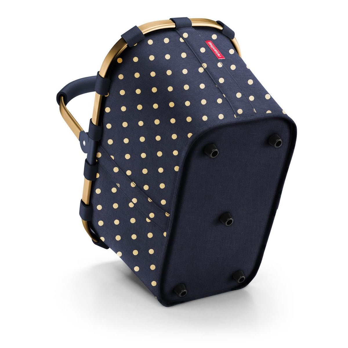 reisenthel Carrybag Shopping Basket - Water-Repellent Polyester, Metallic Dots Blue