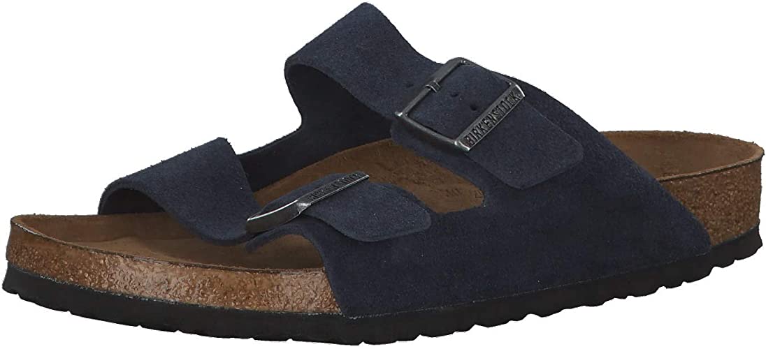 Birkenstock Offene Arizona BS[Sandals] Regular blue Suede - Bartel-Shop