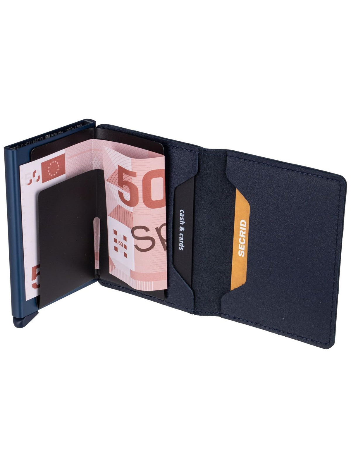 Secrid Slimwallet Original Wallet - Navy Leather Card Holder