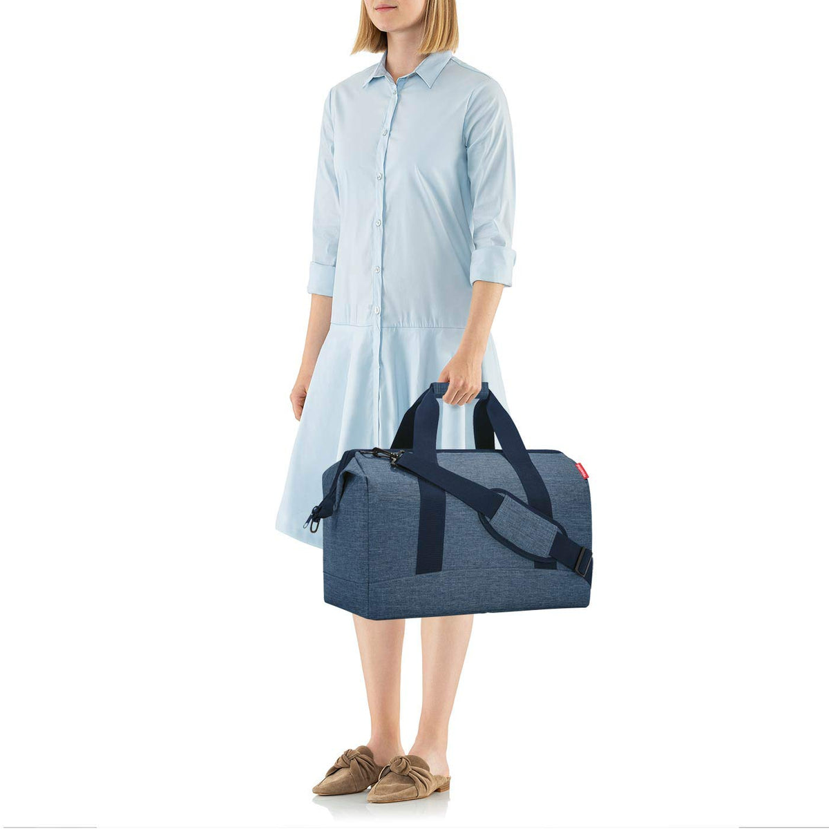 reisenthel Allrounder L Twist Bag - Water-Repellent Travel Duffle Blue