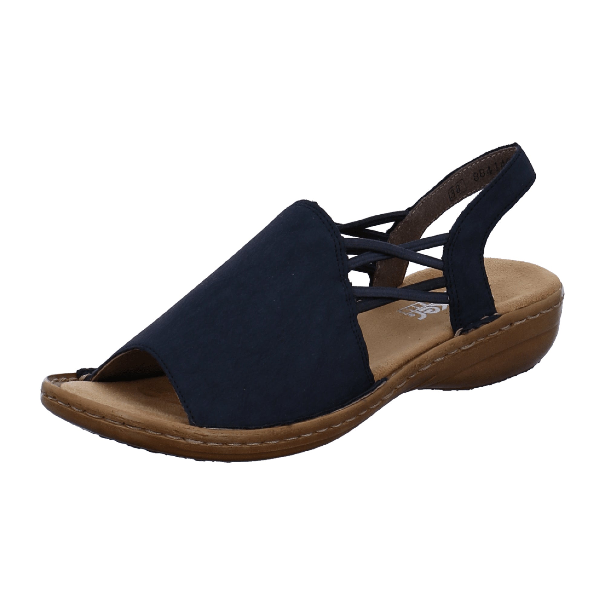 Rieker FSK Blue Women's Sandals with Elastic Strap and Shock-Absorbing Sole
