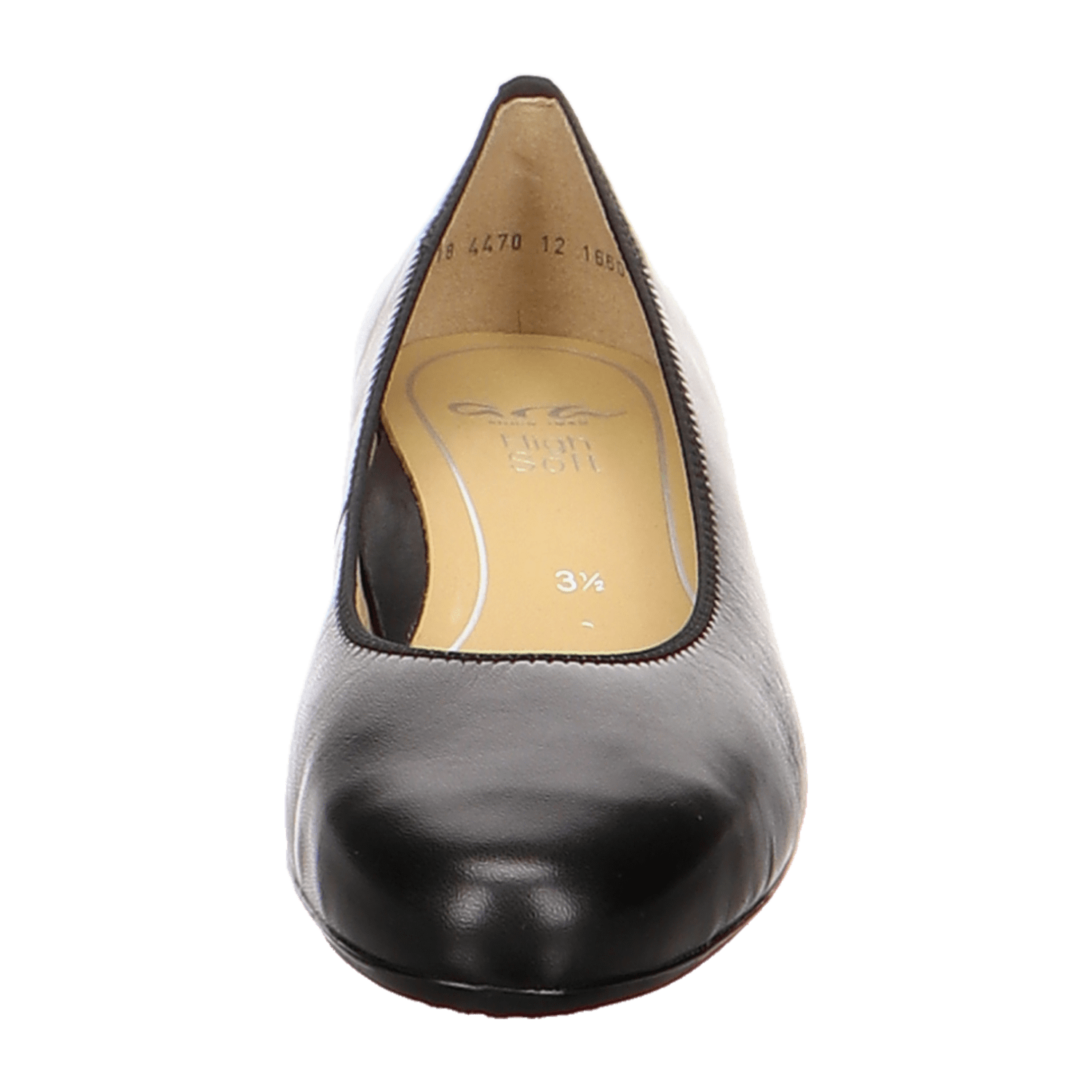 ARA KNOKKE KNOK Women's Leather Pumps - Smooth Leather Round Toe Slip-On with Rubber Sole, Black - Bartel-Shop