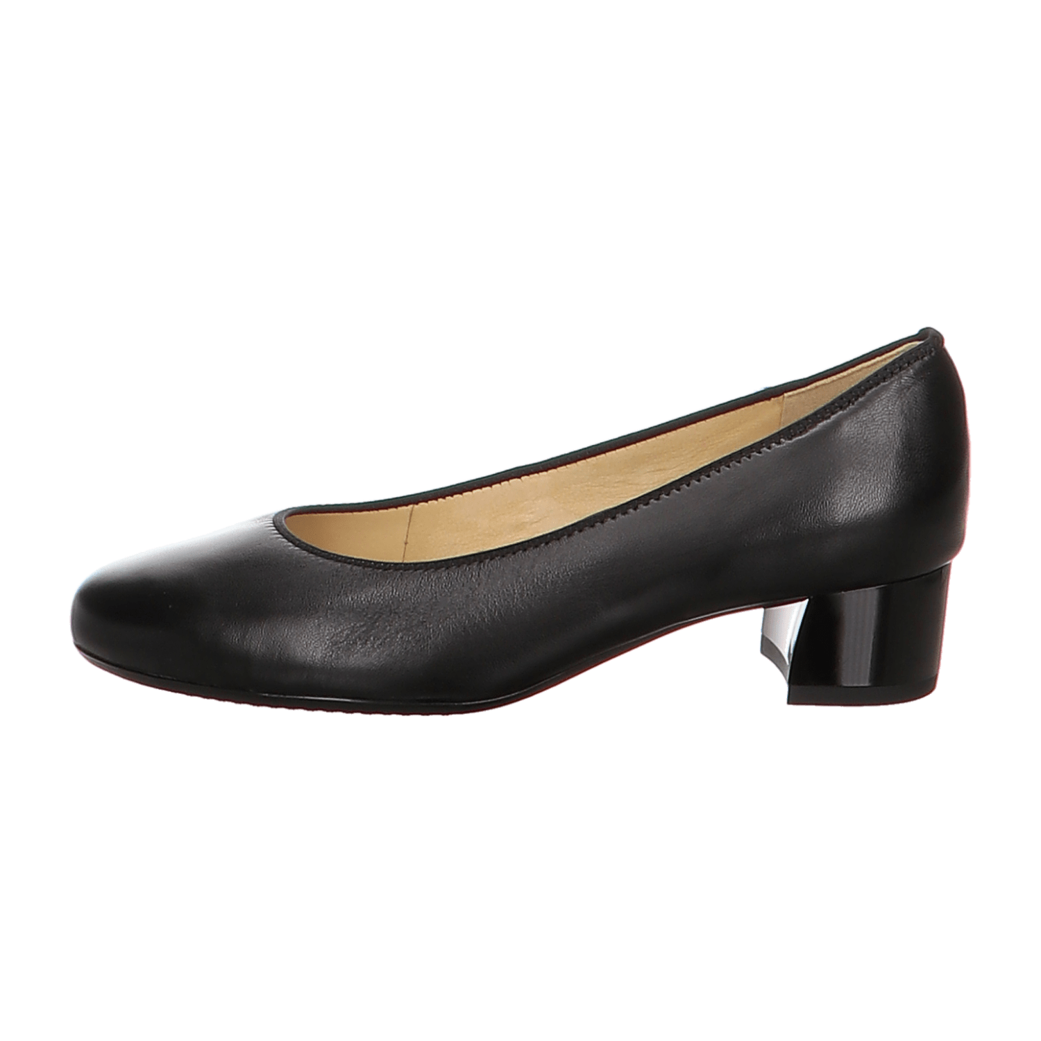 ARA KNOKKE KNOK Women's Leather Pumps - Smooth Leather Round Toe Slip-On with Rubber Sole, Black - Bartel-Shop
