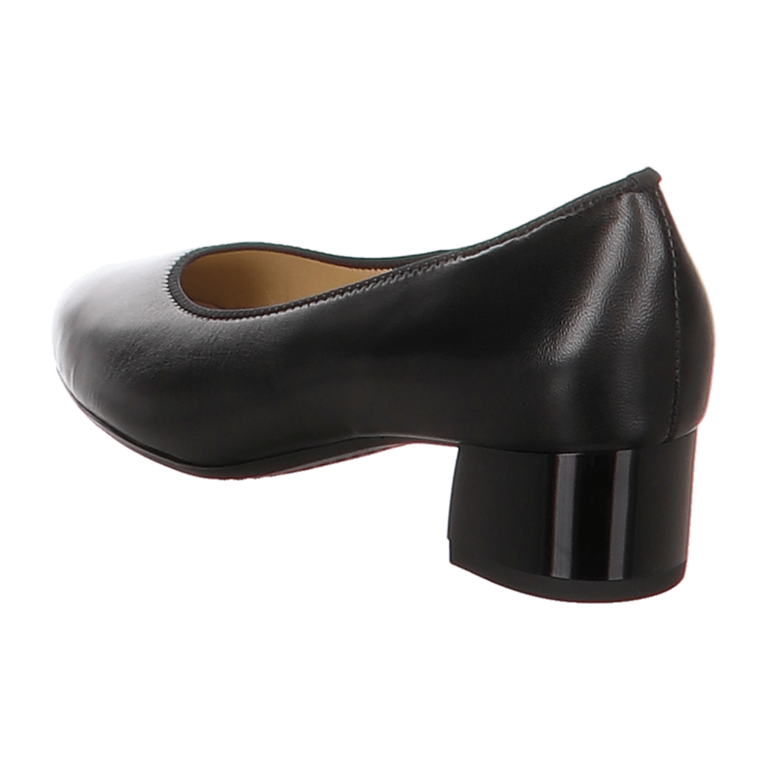 ARA KNOKKE KNOK Women's Leather Pumps - Smooth Leather Round Toe Slip-On with Rubber Sole, Black - Bartel-Shop