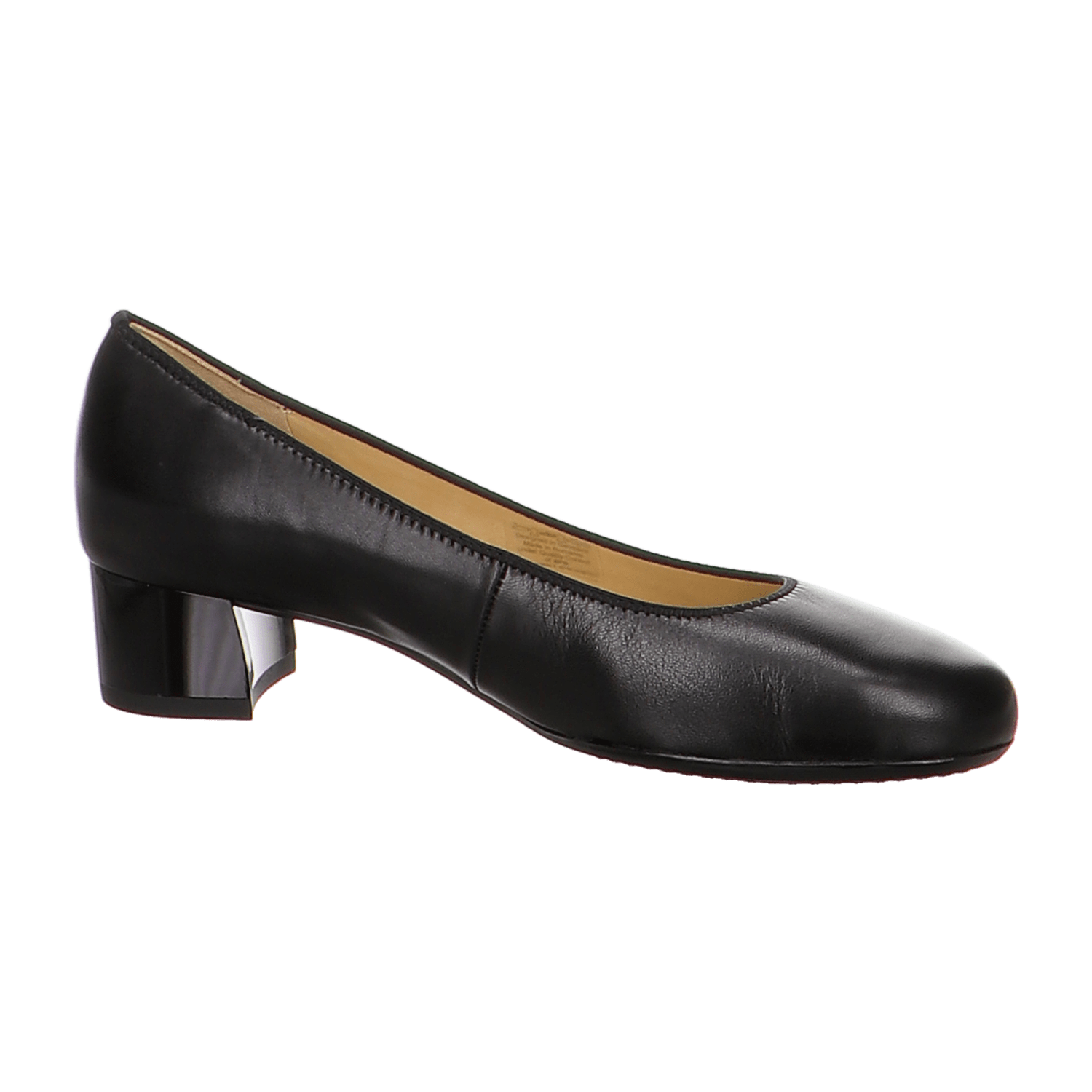 ARA KNOKKE KNOK Women's Leather Pumps - Smooth Leather Round Toe Slip-On with Rubber Sole, Black - Bartel-Shop