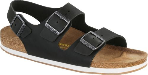 Birkenstock sandal Milano FL black fat leather - Bartel-Shop