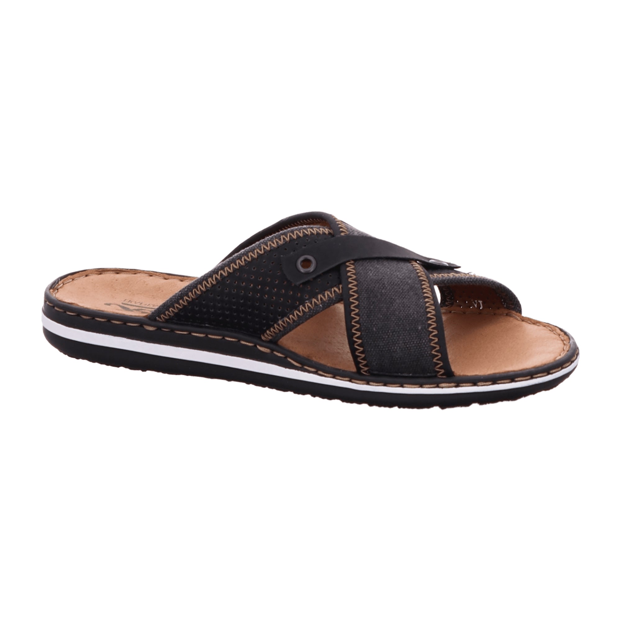 Rieker Brown Slip-On Sandals Comfortable Shock-Absorbing Sole Wide Fit Summer Shoes